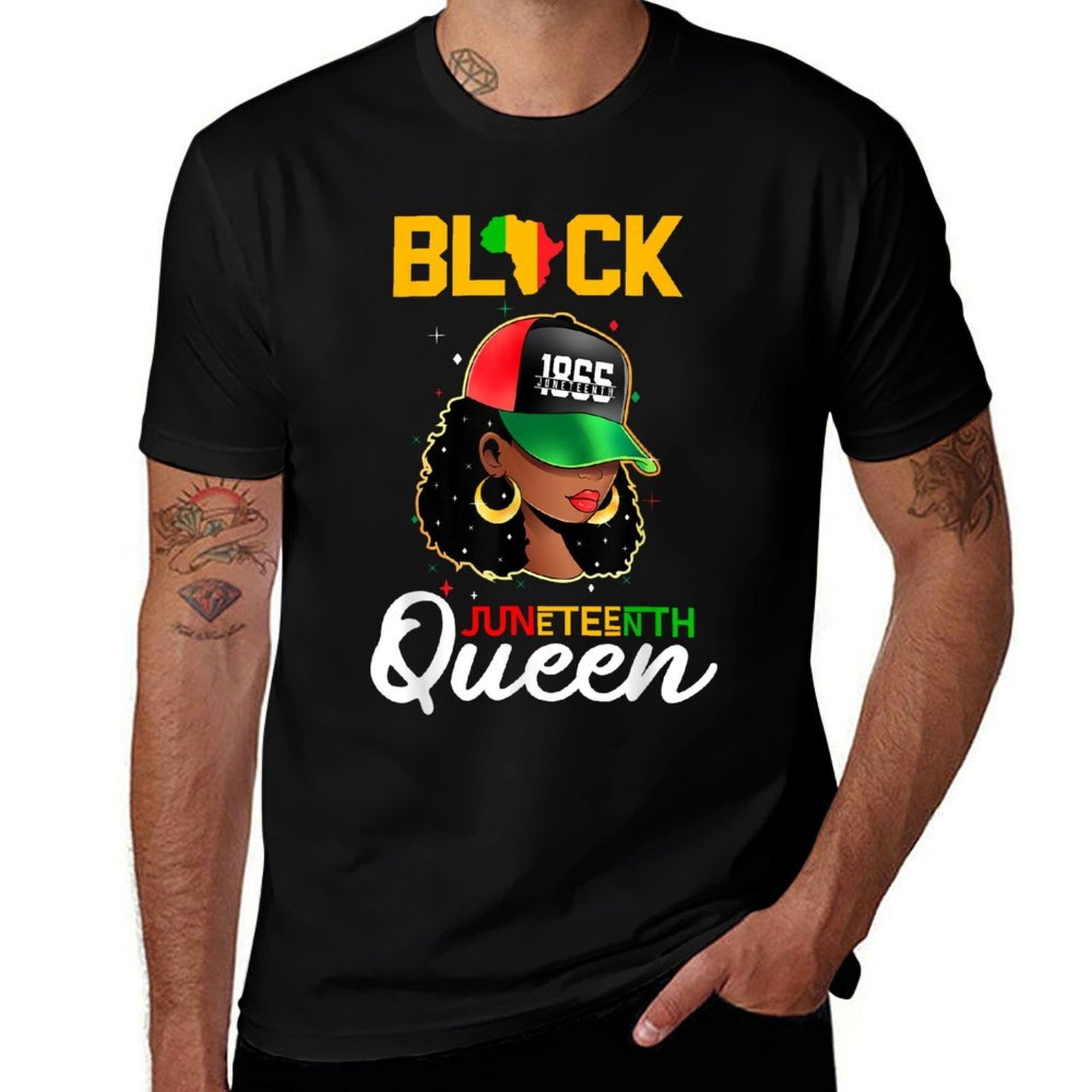 1865 Juneteenth Black Queen  Polyester Blend T-Shirt