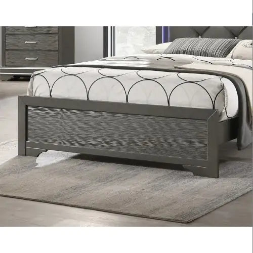 (.22) Style Loft Collection LED Backlight Tufted Queen Bed