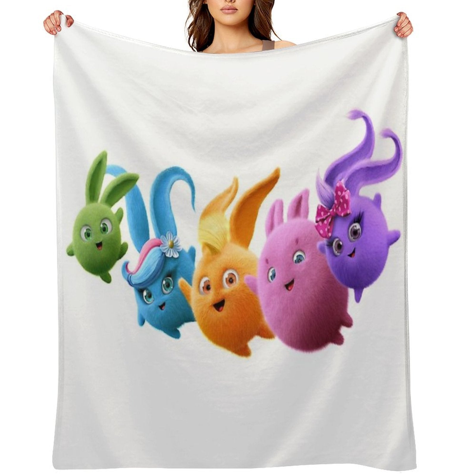 Sunny Bunnies - All Hold Paws! Throw Blanket