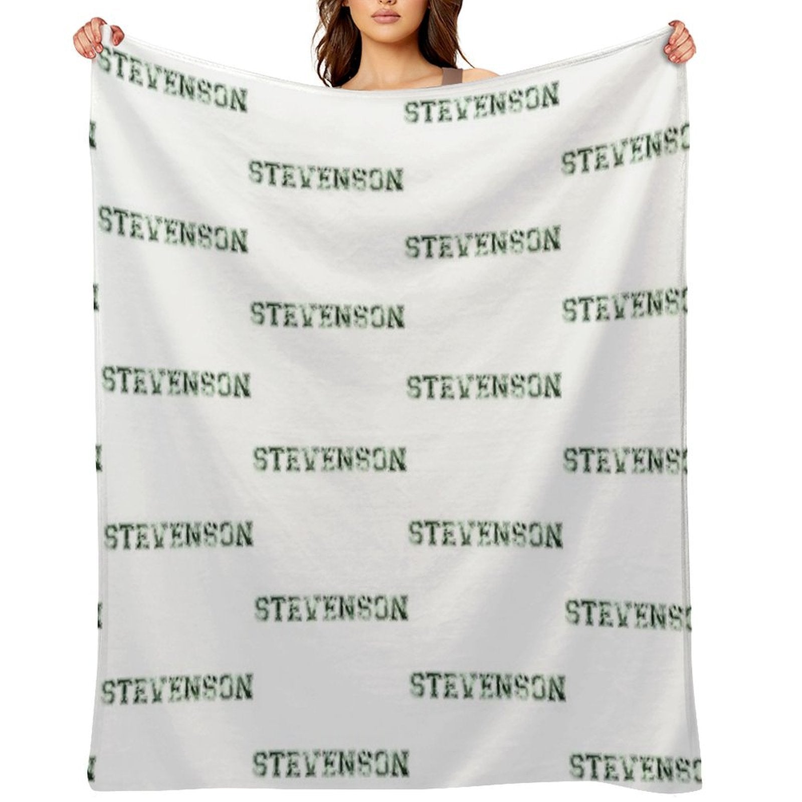 Stevenson University Green Tie Dye Throw Blanket