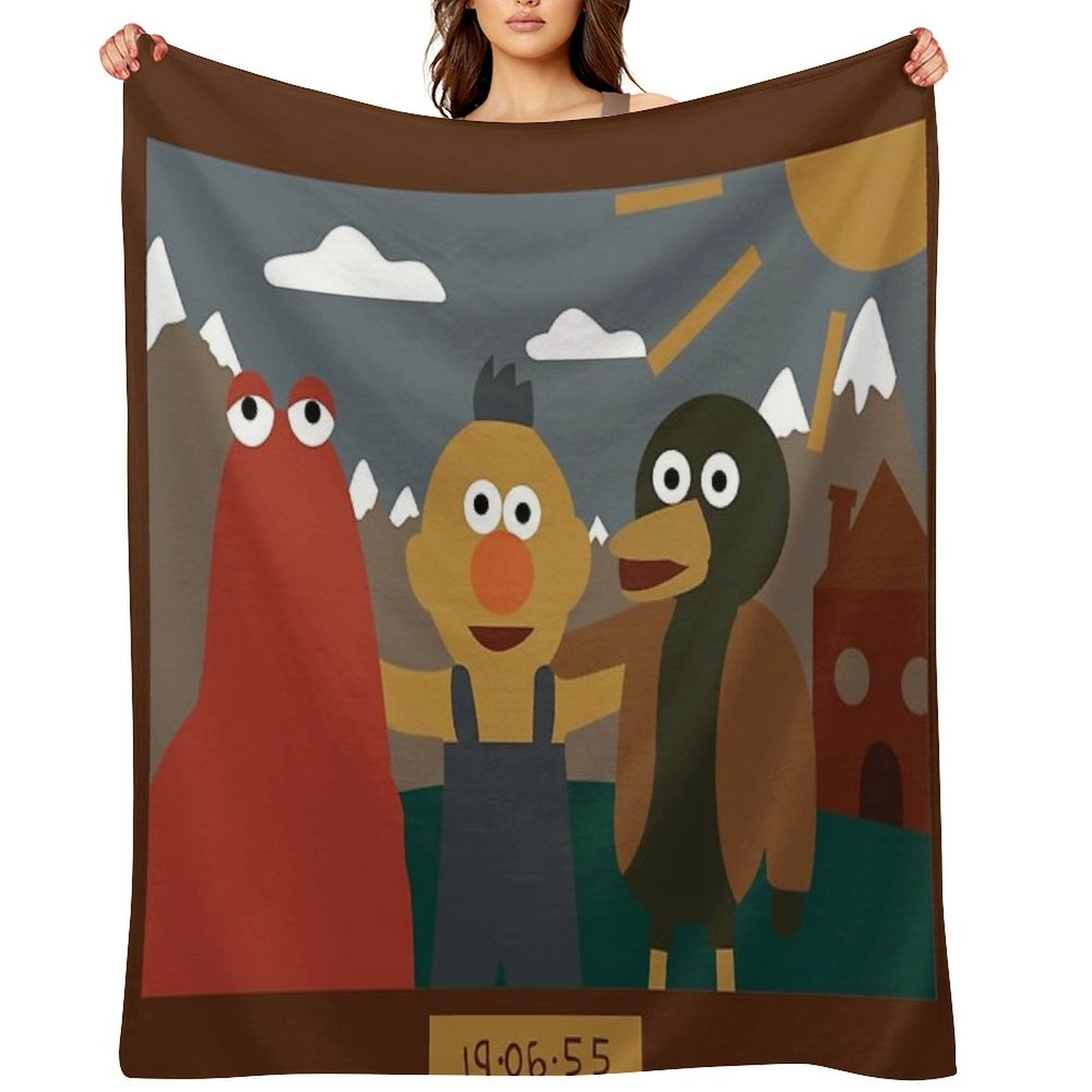 Don&amp;#39;t Hug Me I&amp;#39;m Scared Minimalist Throw Blanket