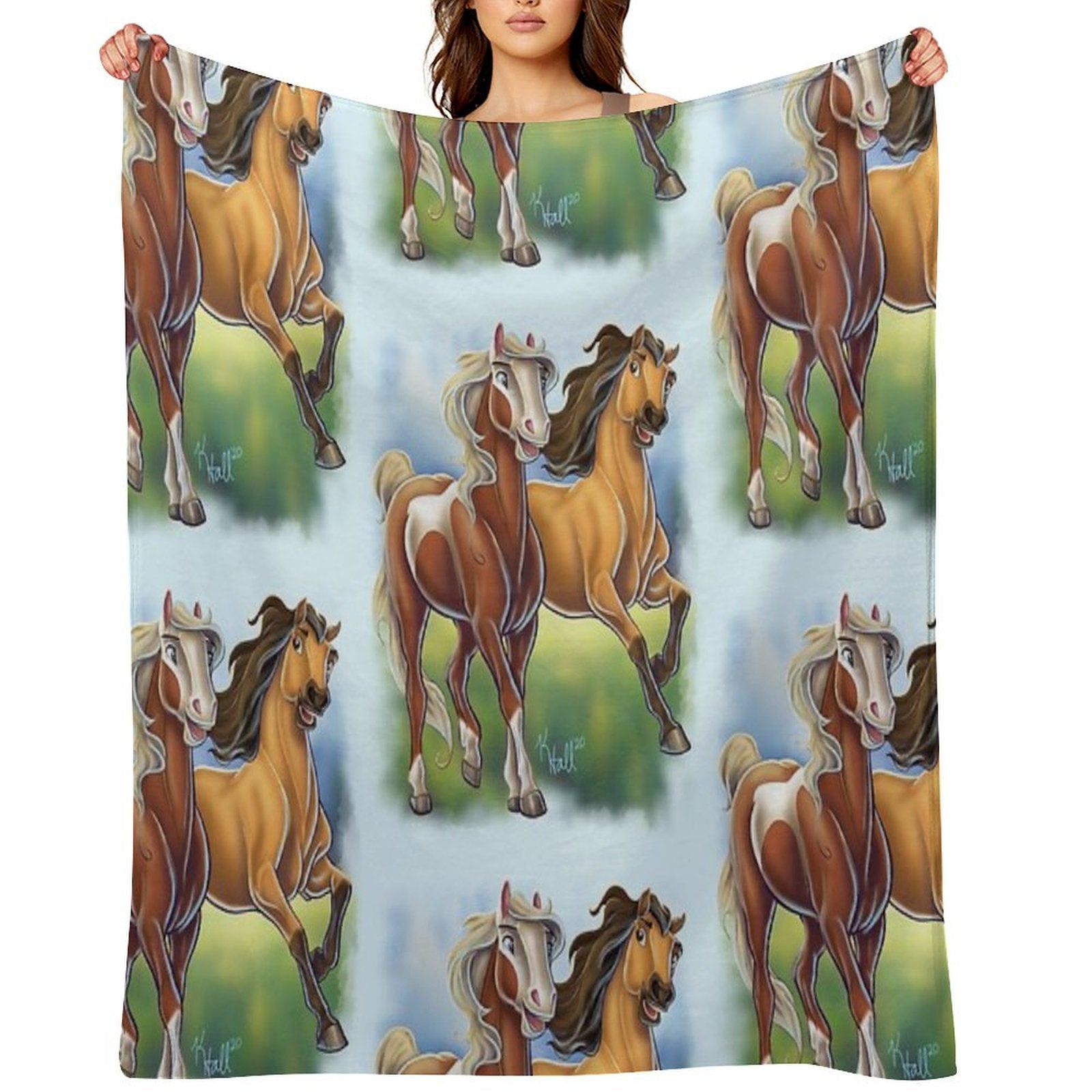 Spirit And Rain Throw Blanket