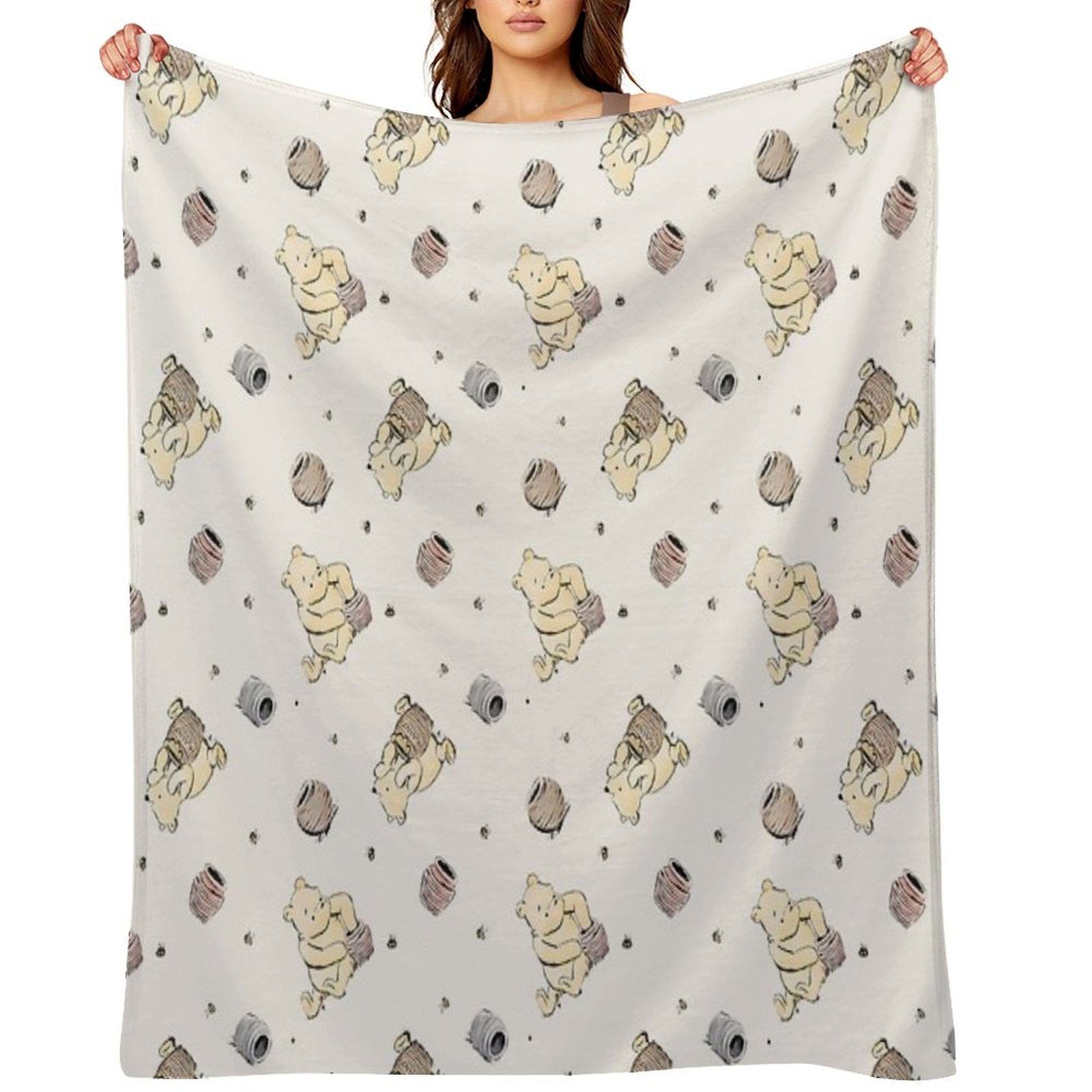 Vintage Pooh Throw Blanket