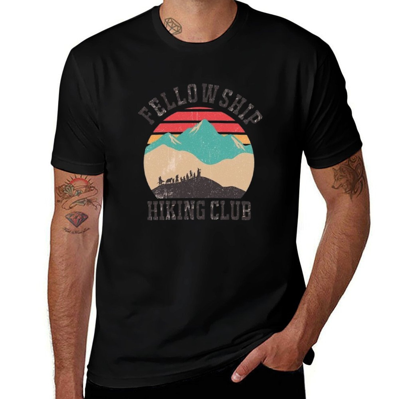 Fellowship Hiking Club  Tagless Design T-Shirt