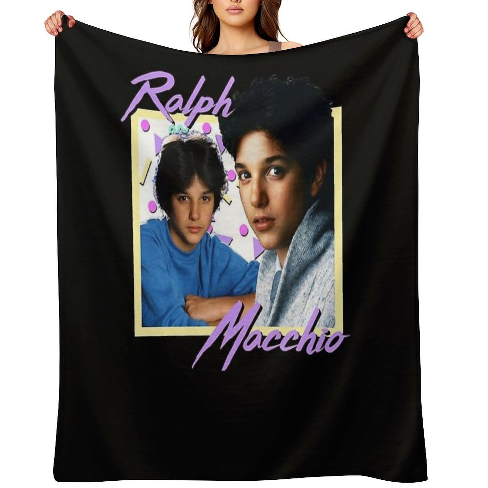 80s Ralph Macchio Essential T-Shirt Throw Blanket