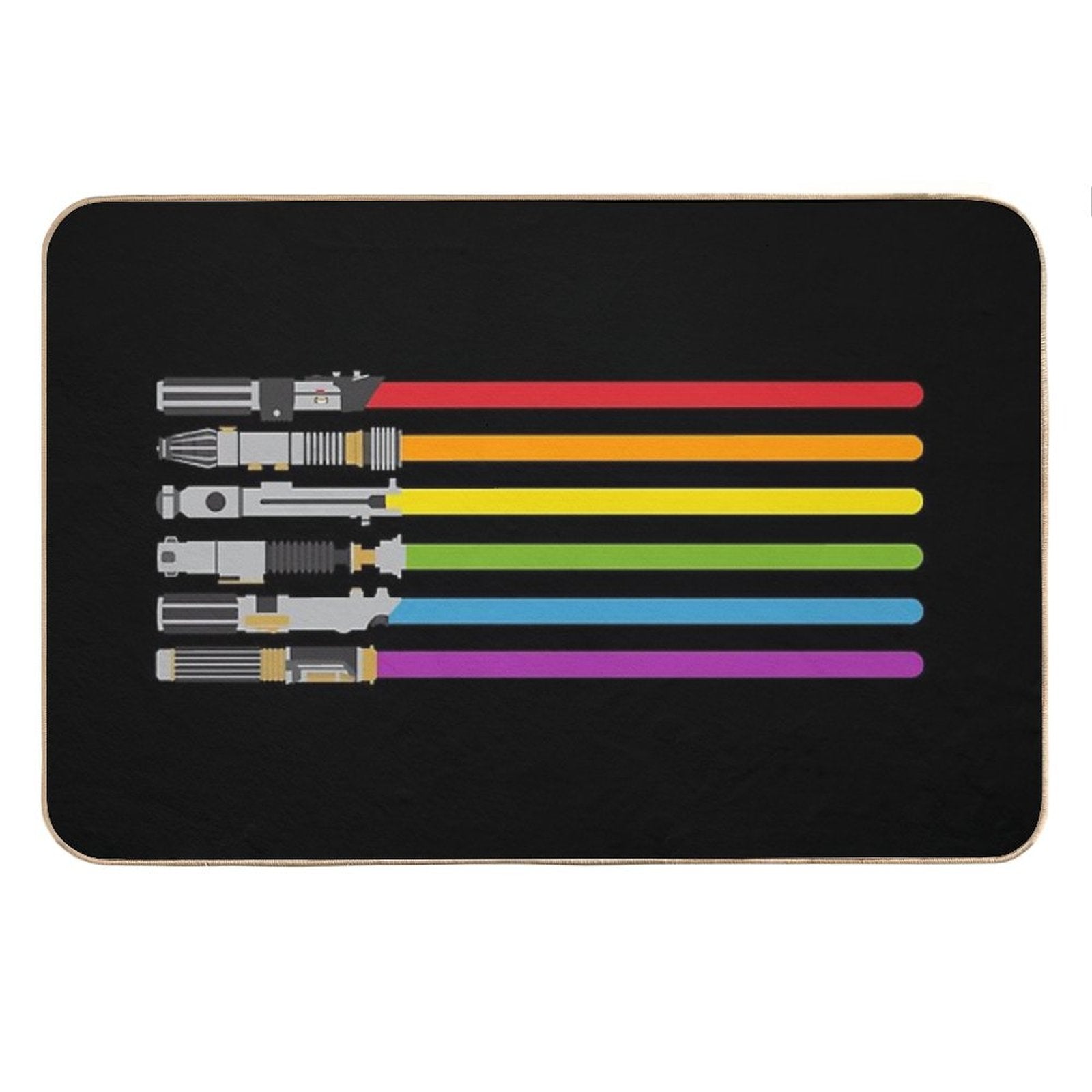 Lightsaber Rainbow Bath Mat