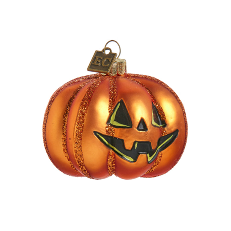 2.75&amp;quot; Pumpkin Glass Ornament by Eric Cortina