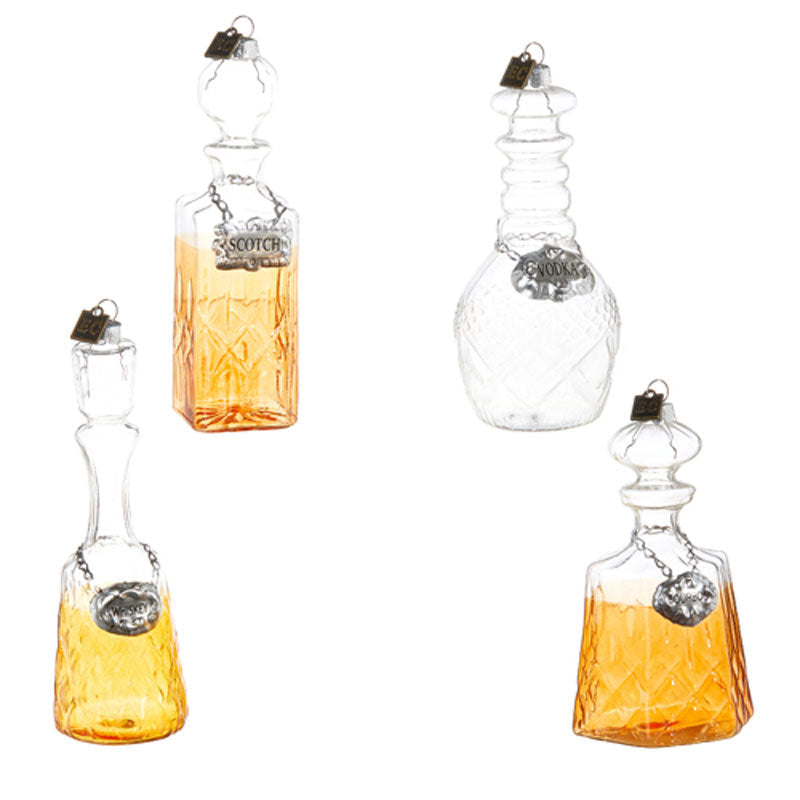 Vintage Glass Decanter Ornament Set of 4 by Eric Cortina