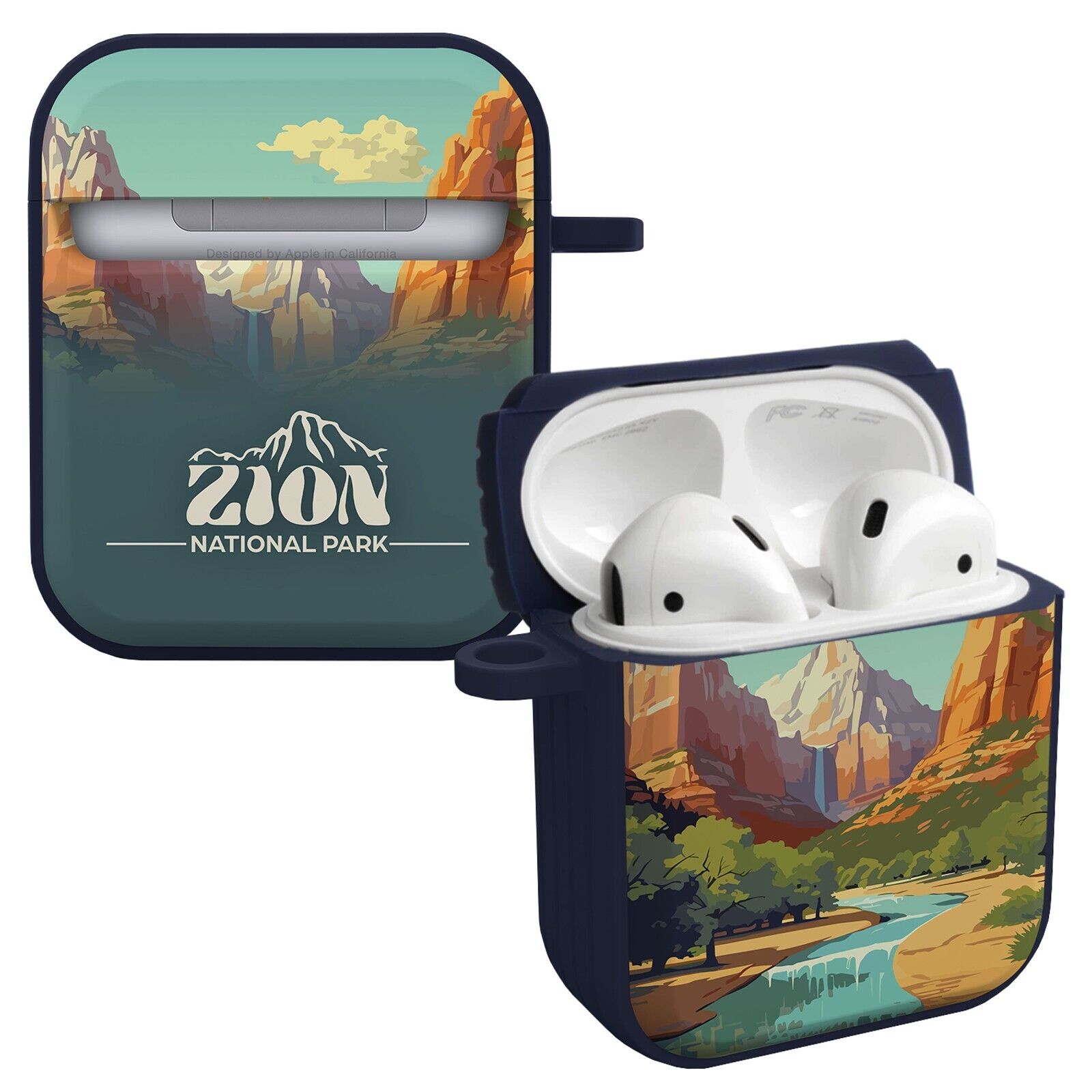 National Parks Zion HDX Apple Airpods Gen 1 &amp;amp; 2 Case Cover