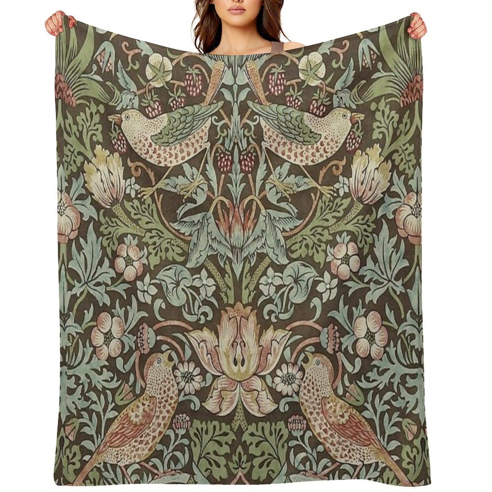 William Morris Birds And Flowers Throw Blanket