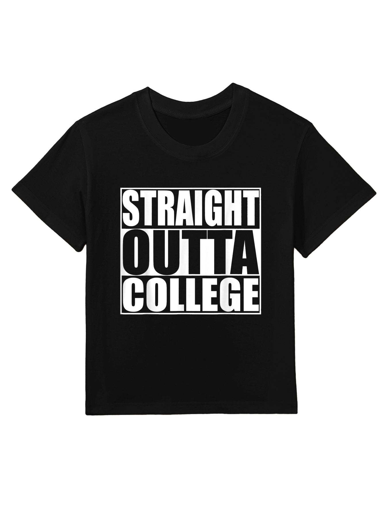 Straight Outta College Graduation Kids T-Shirt