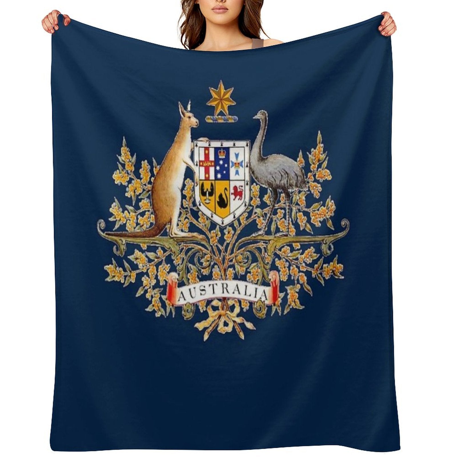 Australian Coat of Arms Throw Blanket