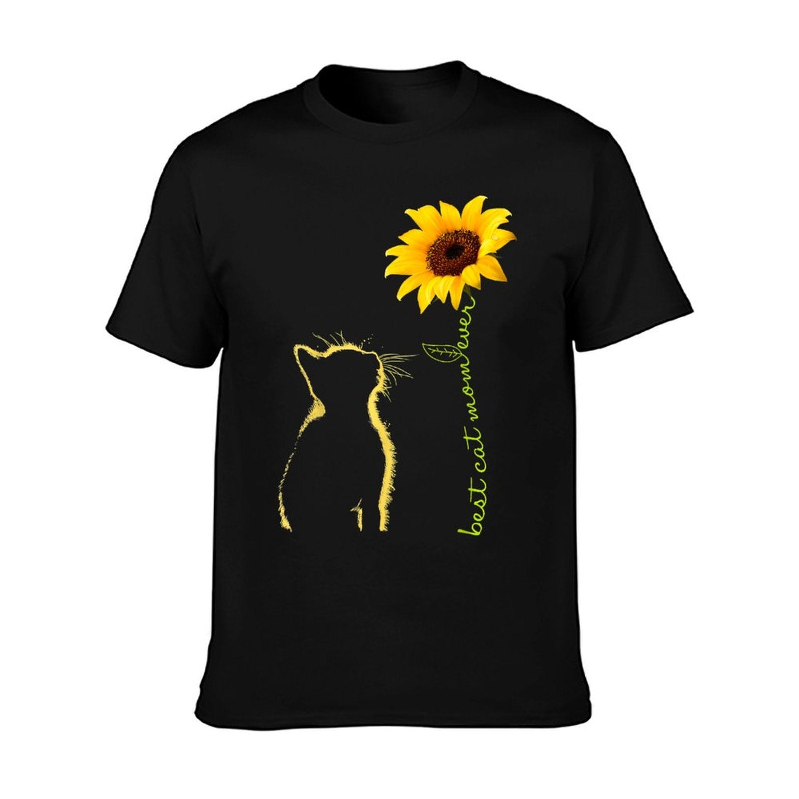 Best Cat Mom Ever Sunflower Mother&amp;amp;#39;s Day for Cat Lover T-Shirt