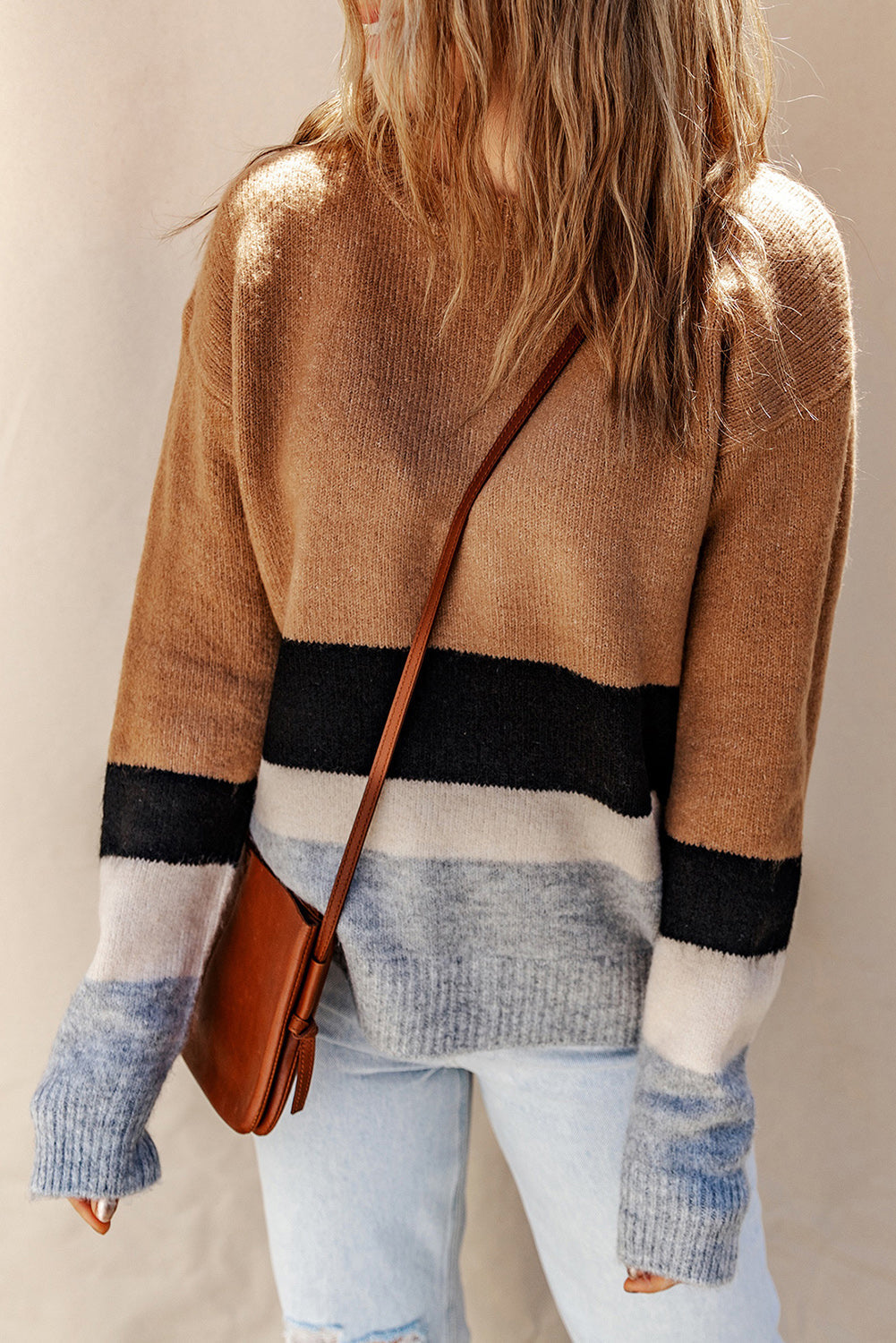 Elizabeth Striped Ribbed Knit Sweater