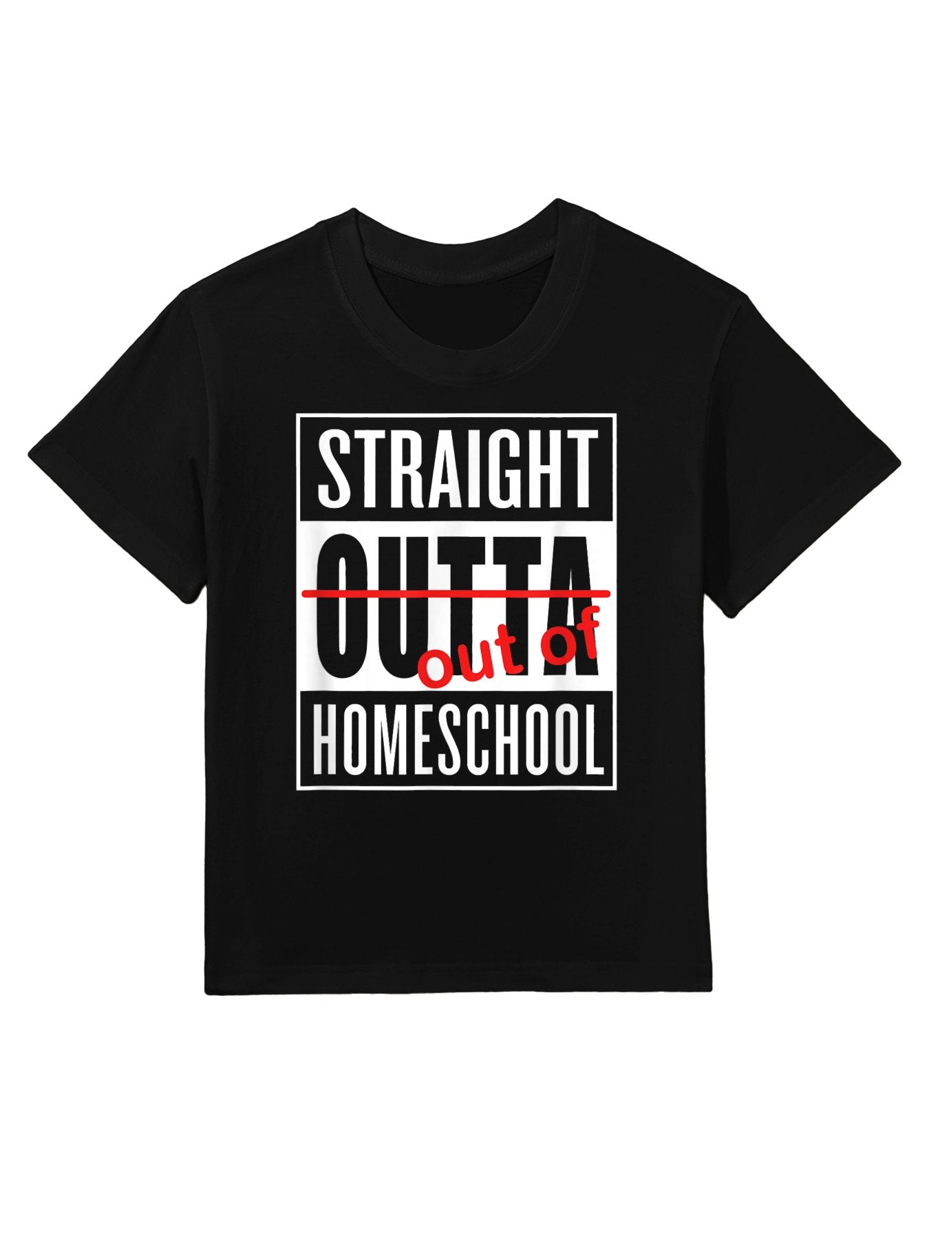 Straight Outta Homeschool Funny Graduation Kids T-Shirt