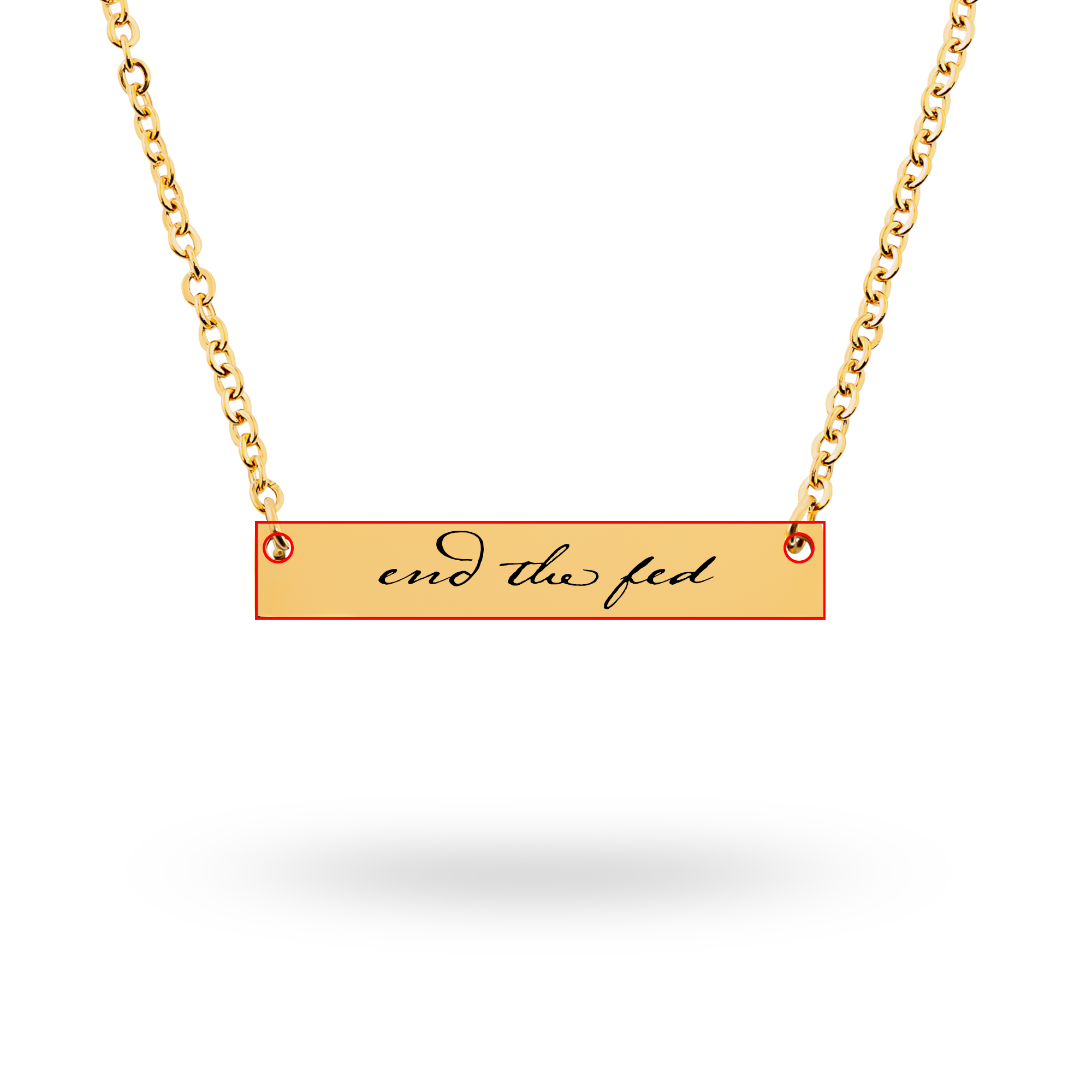 End The Fed Horizontal Bar Necklace