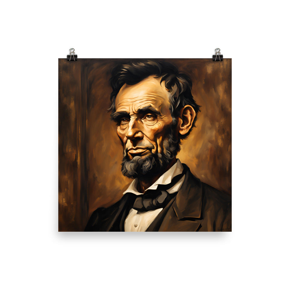Abraham Lincoln Portrait on Matte Paper Poster