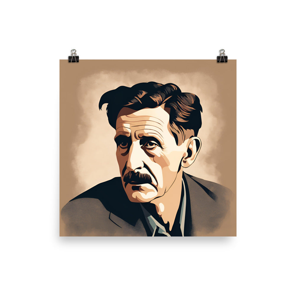 George Orwell Portrait on Matte Paper Poster