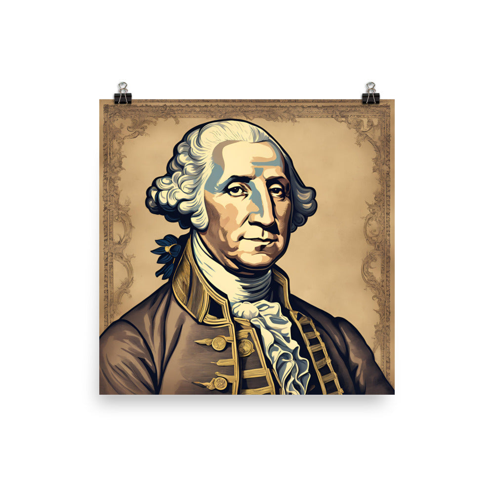 George Washington Portrait on Matte Paper Poster