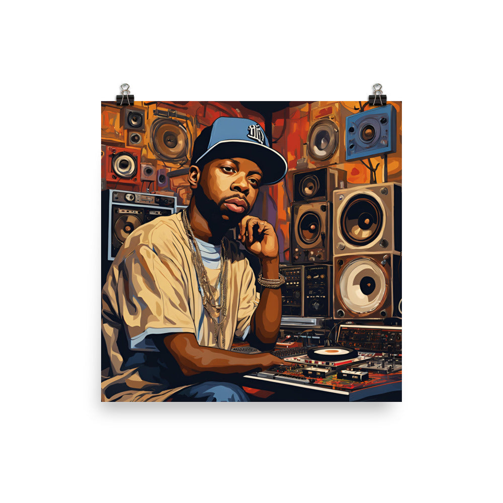 J Dilla Portrait on Matte Paper Poster