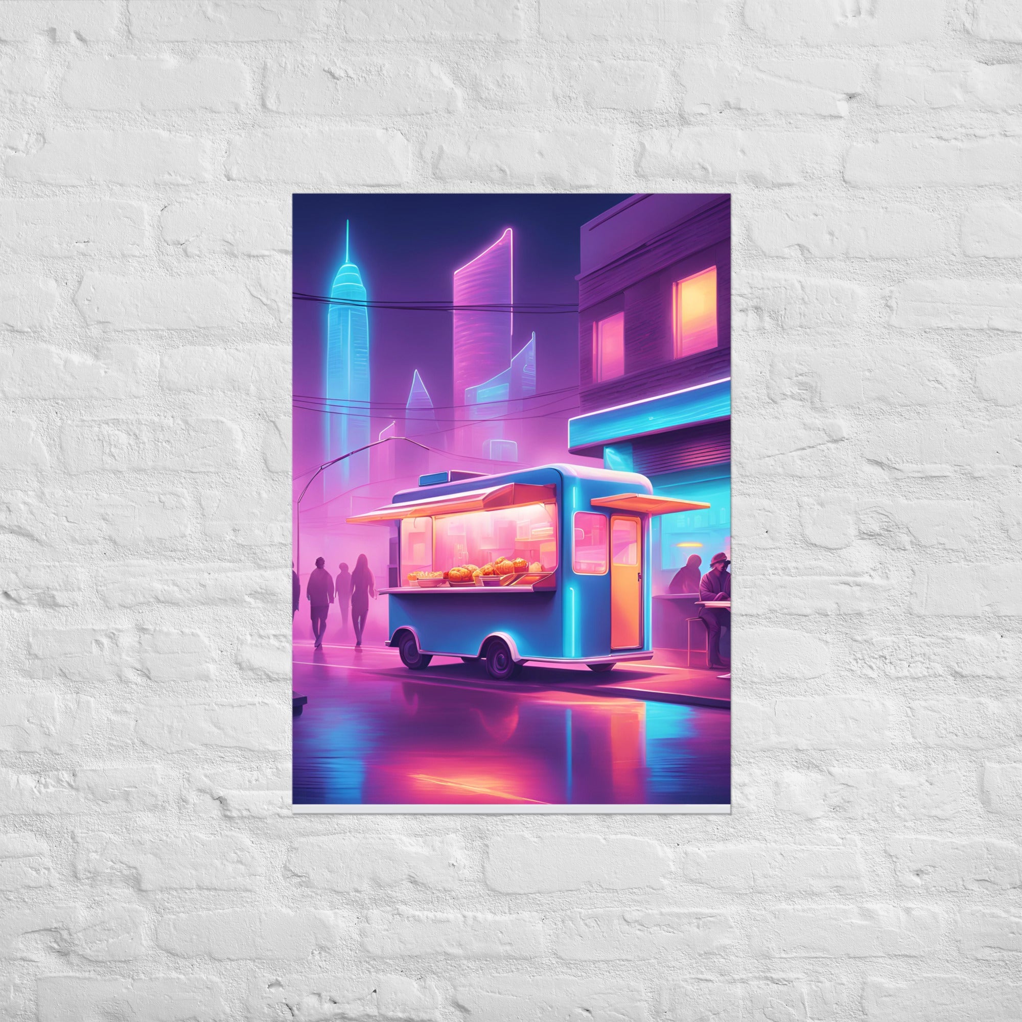 Hacker Snacks Food Truck 6 Matte Paper Poster
