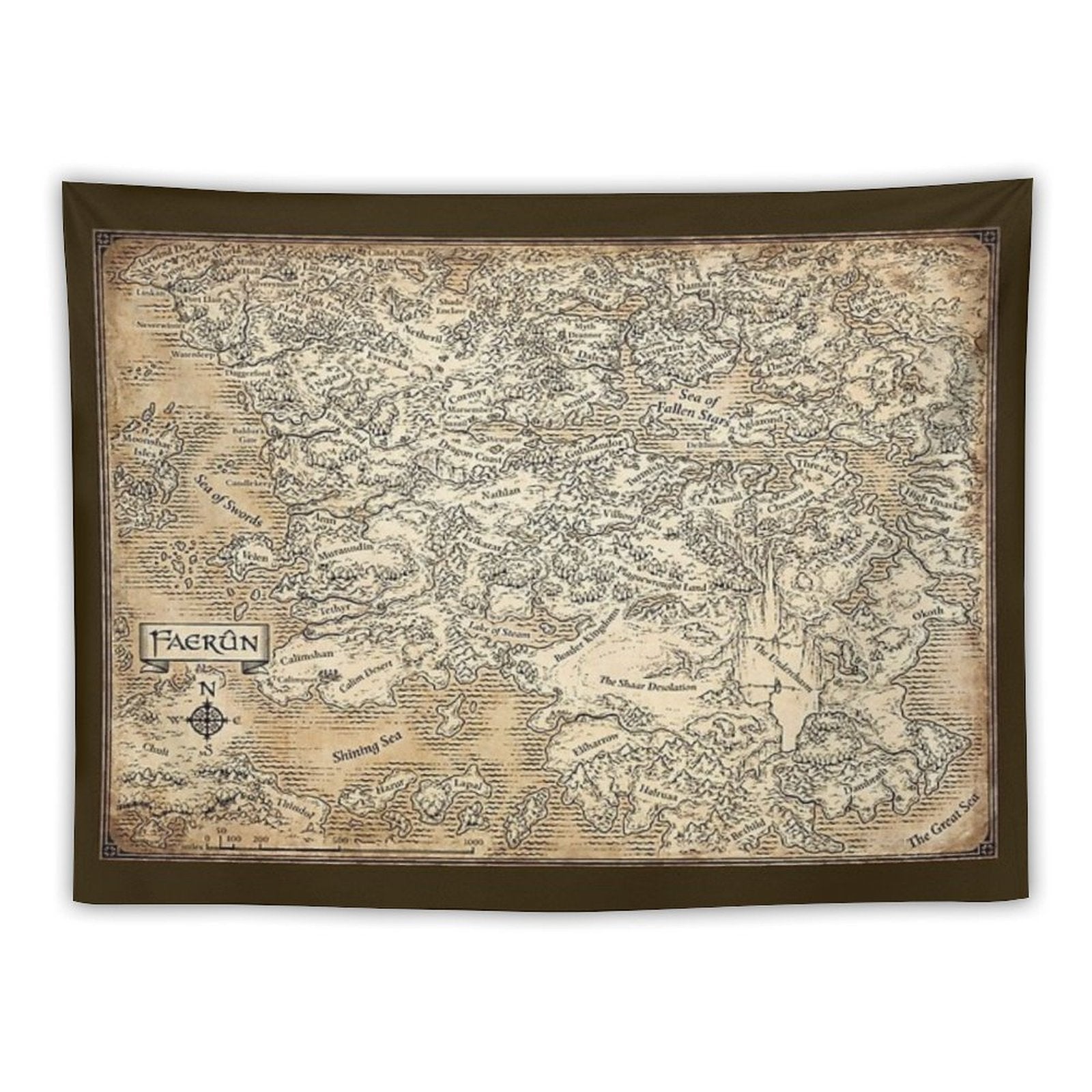 Annotated Map Of Faerun Tapestry