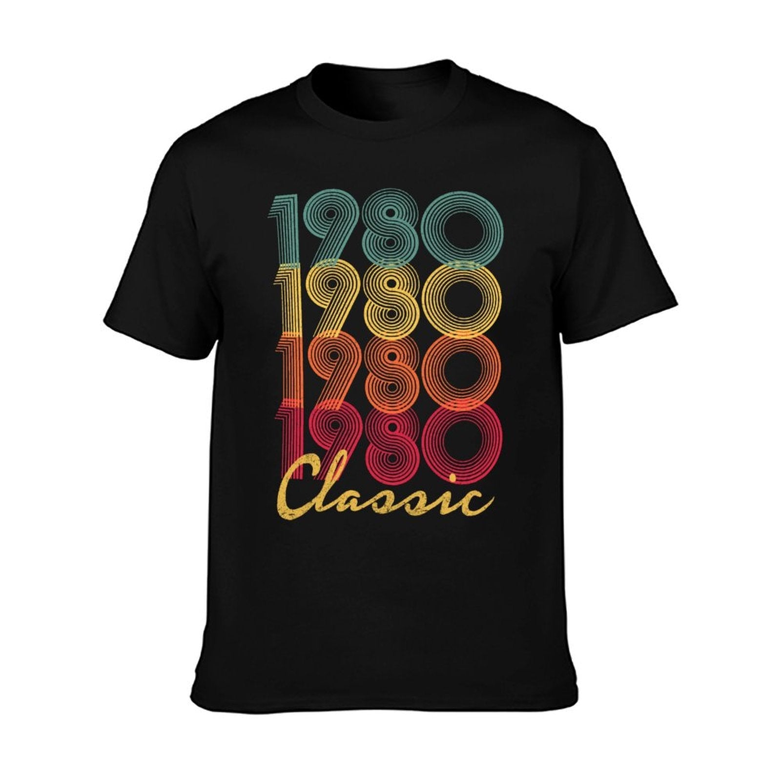 1980 40th Birthday Gift Vintage Retro Men Women 40 Years Old  Tagless Design T-Shirt