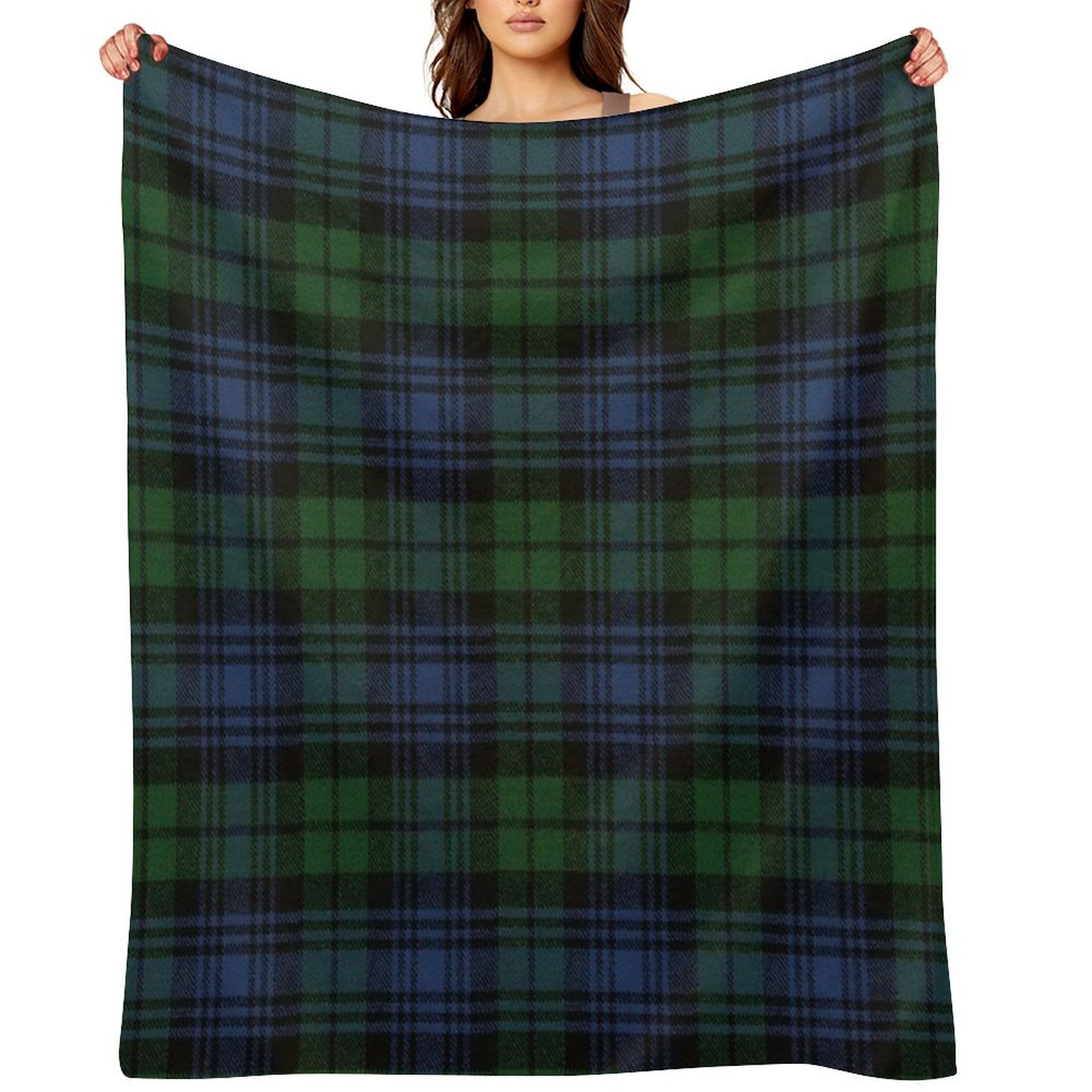 Black Watch Ancient  Original Scottish Tartan Throw Blanket