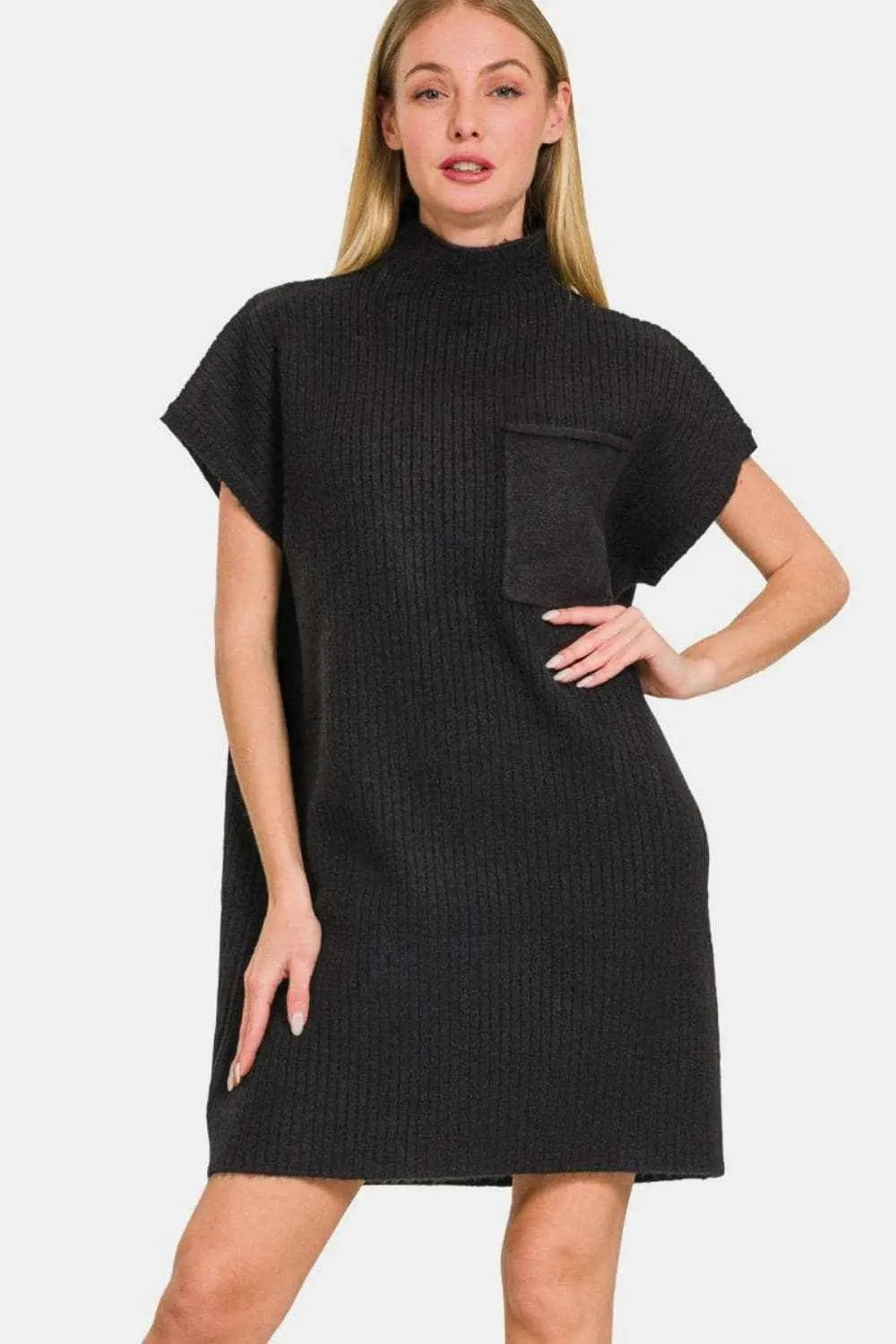 Zenana Knit Dress Women&amp;#39;s Casual Mini Sweater Dress - Soft &amp;amp; Comfy