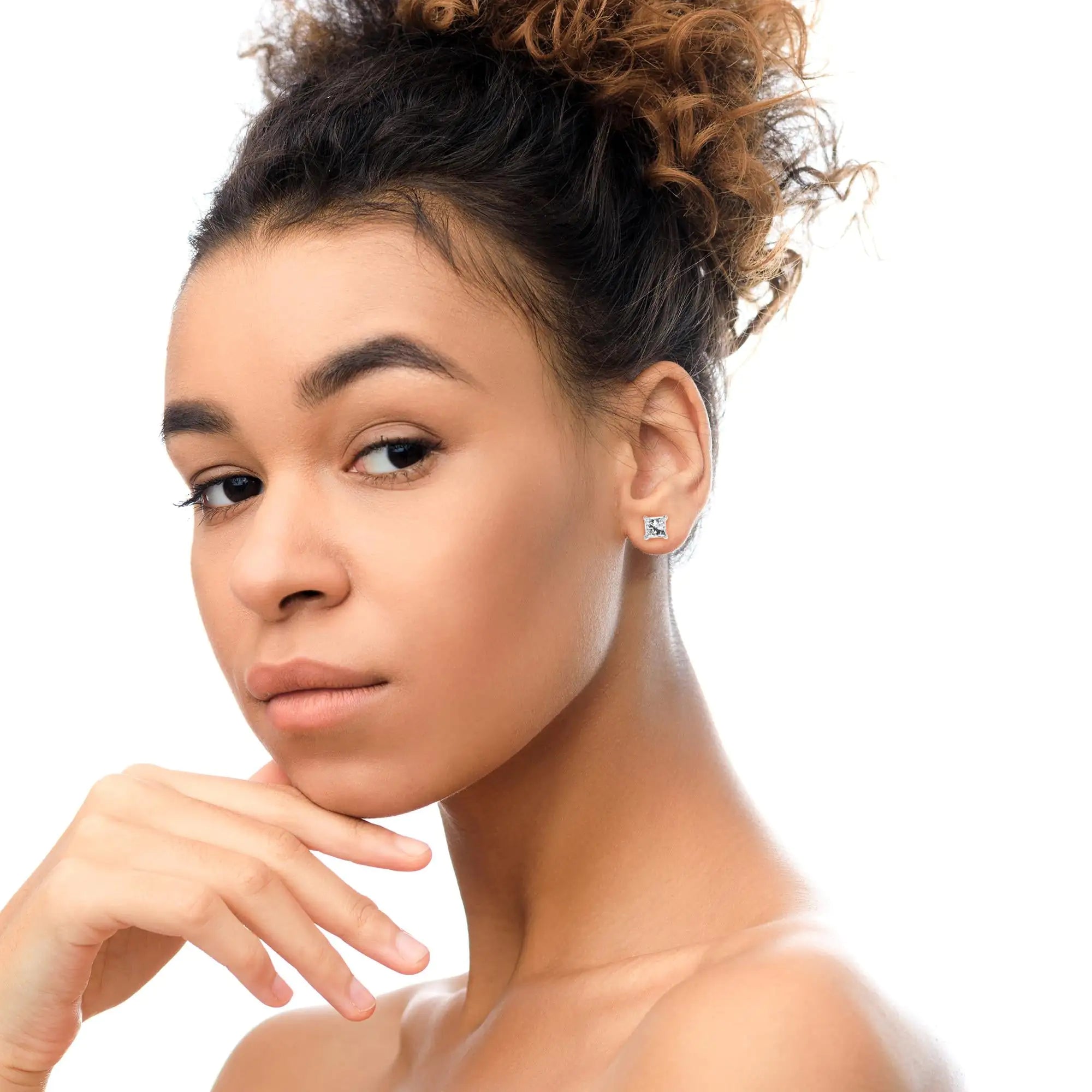 Style Loft Collection Princess-Cut Diamond Petite 14k White Gold 1/5 Ctw Stud Earrings (I-J, I2-I3)