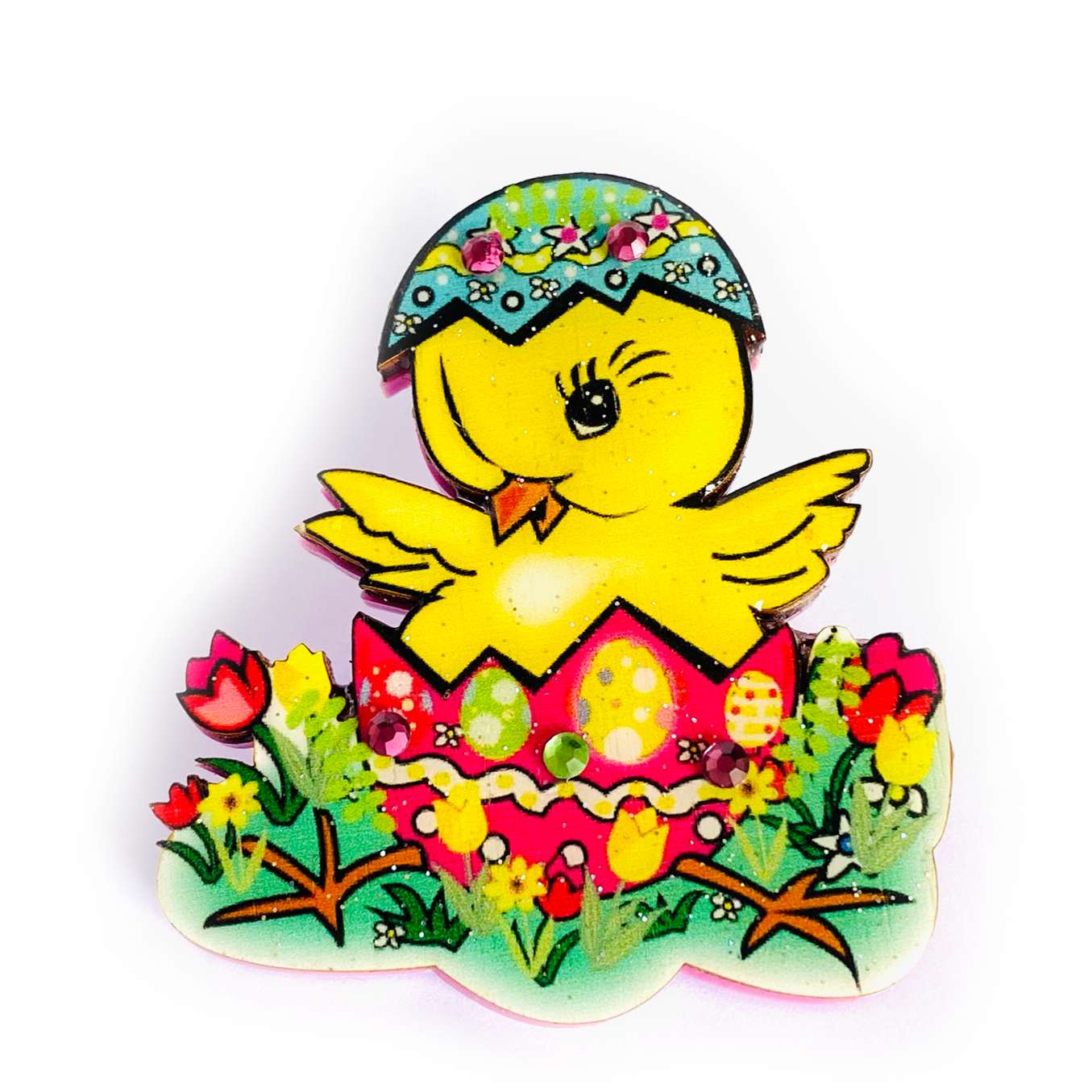 Benny the Easter Chick Brooch by Rosie Rose Parker