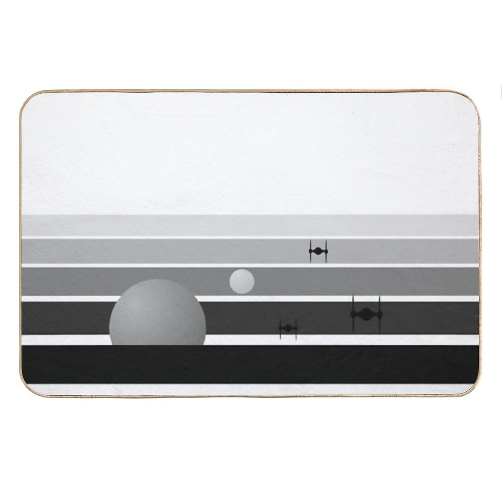 SUNSET BLACK AND WHITE Bath Mat