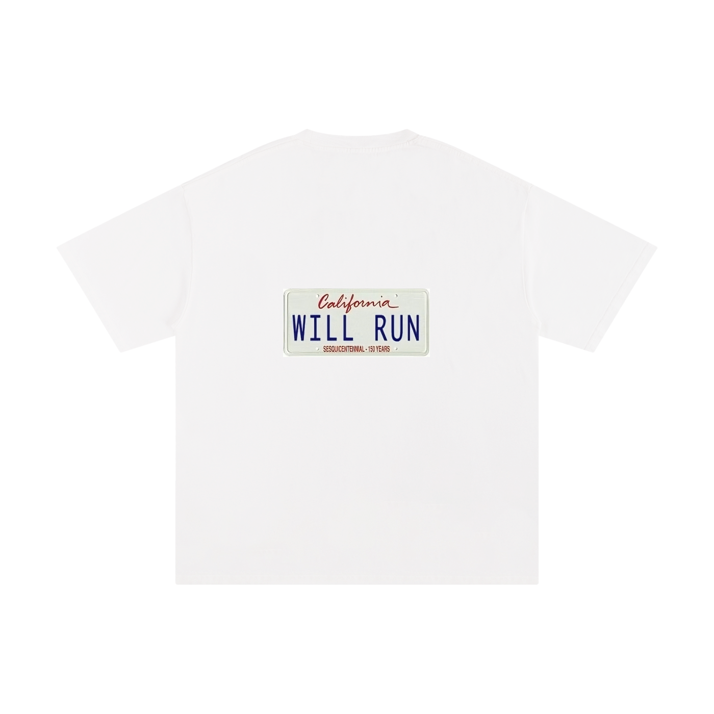 &amp;quot;WILL RUN&amp;quot; License Plate T-shirt
