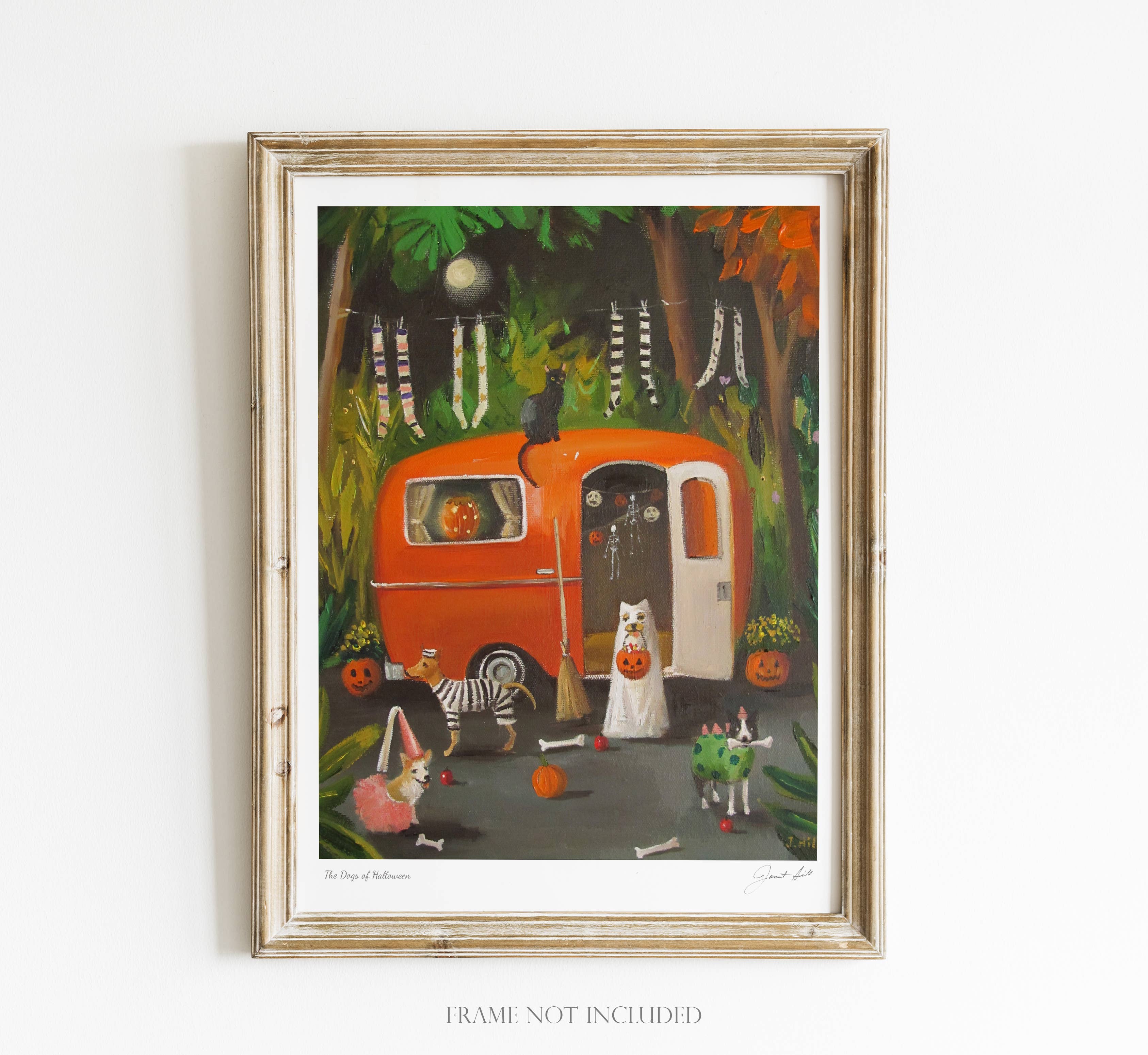 The Dogs Of Halloween Art Print - 8.5&amp;quot; X 11&amp;quot;