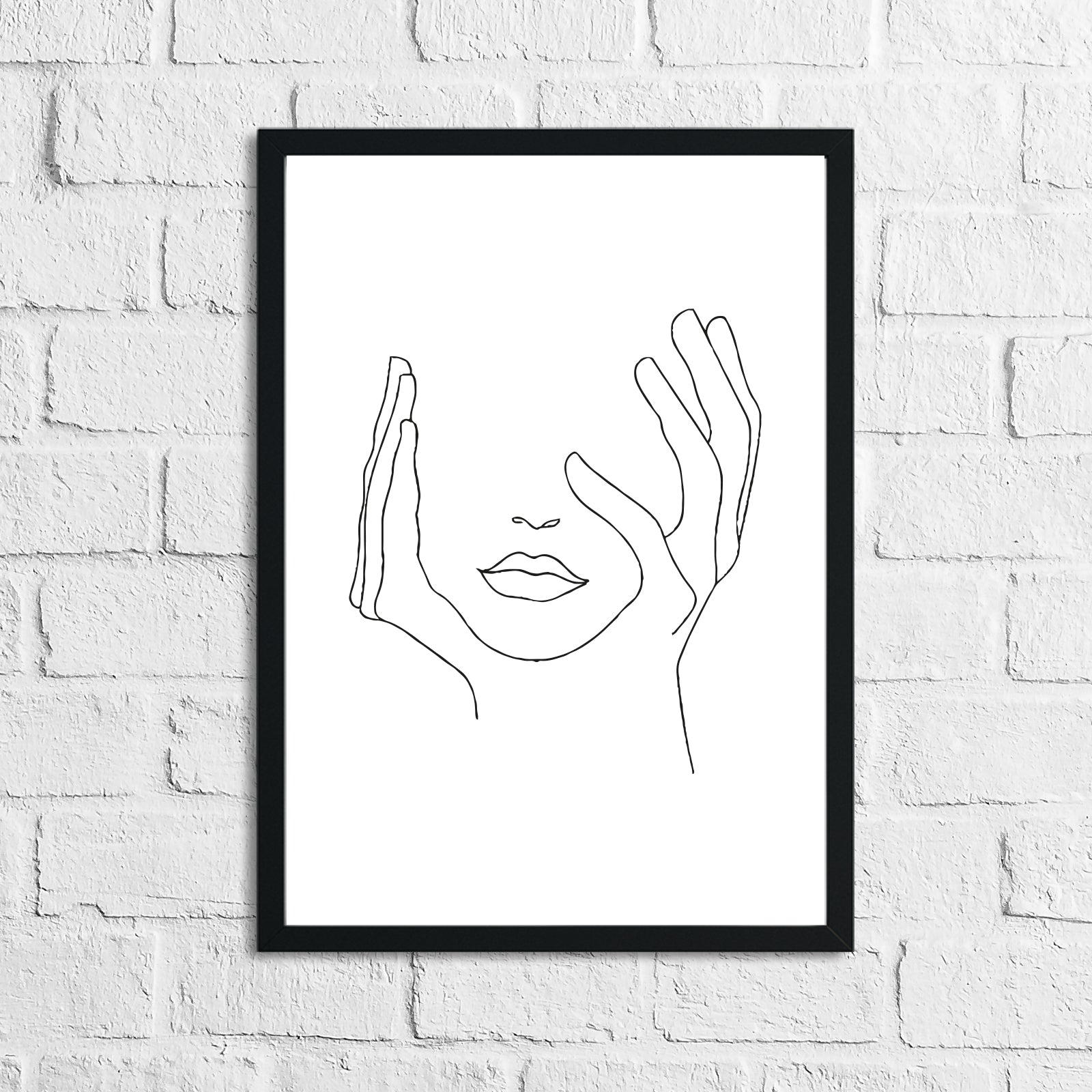 Women&amp;#39;s Face Line Work Bathroom Bedroom Dressing Room Wall Decor Print