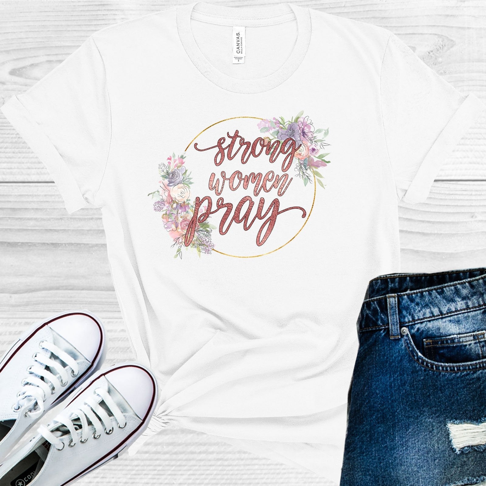 Strong Women Pray Graphic Tee
