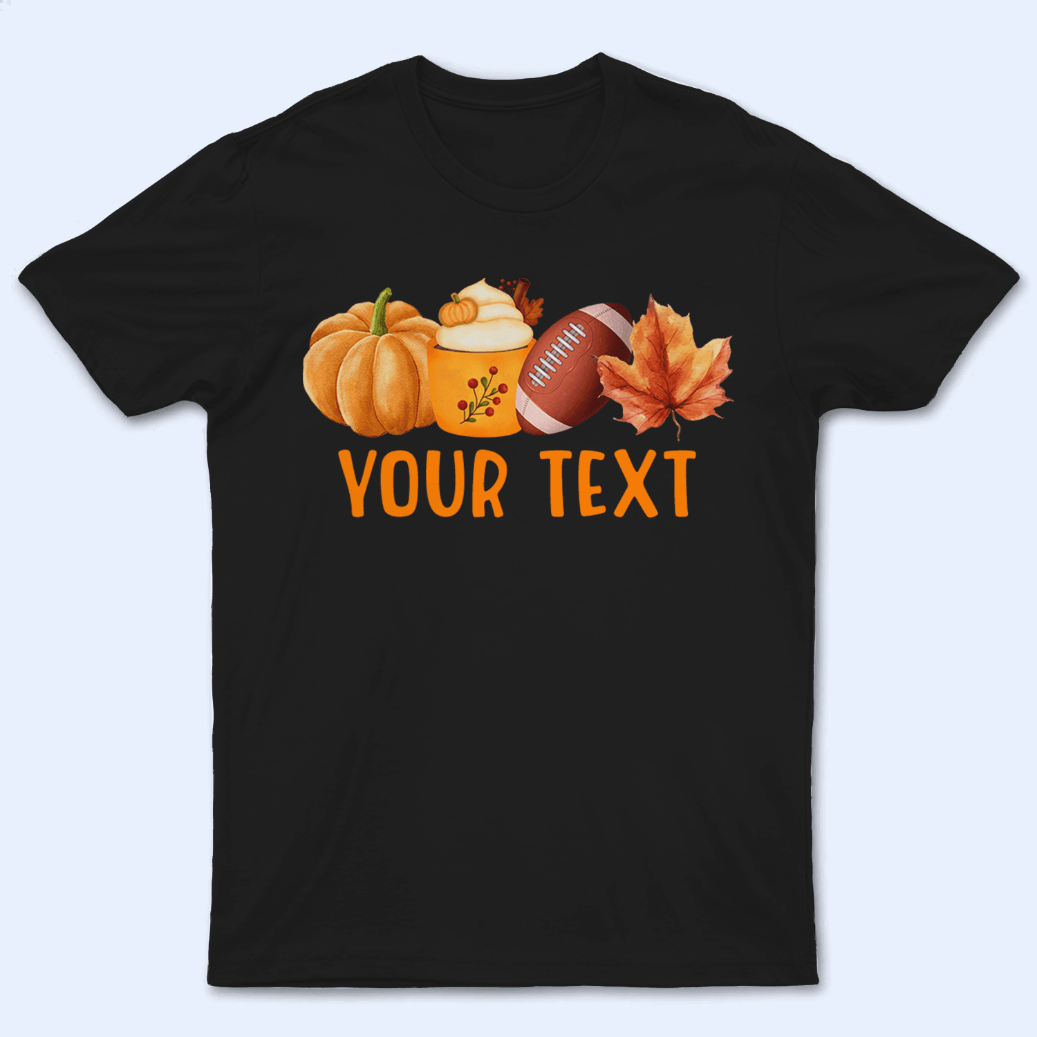 Fall, Pumpkin and Sport - Personalized Custom T Shirt - Halloween, Loving, Funny Gift for Grandma/Nana/Mimi, Mom, Wife, Grandparent