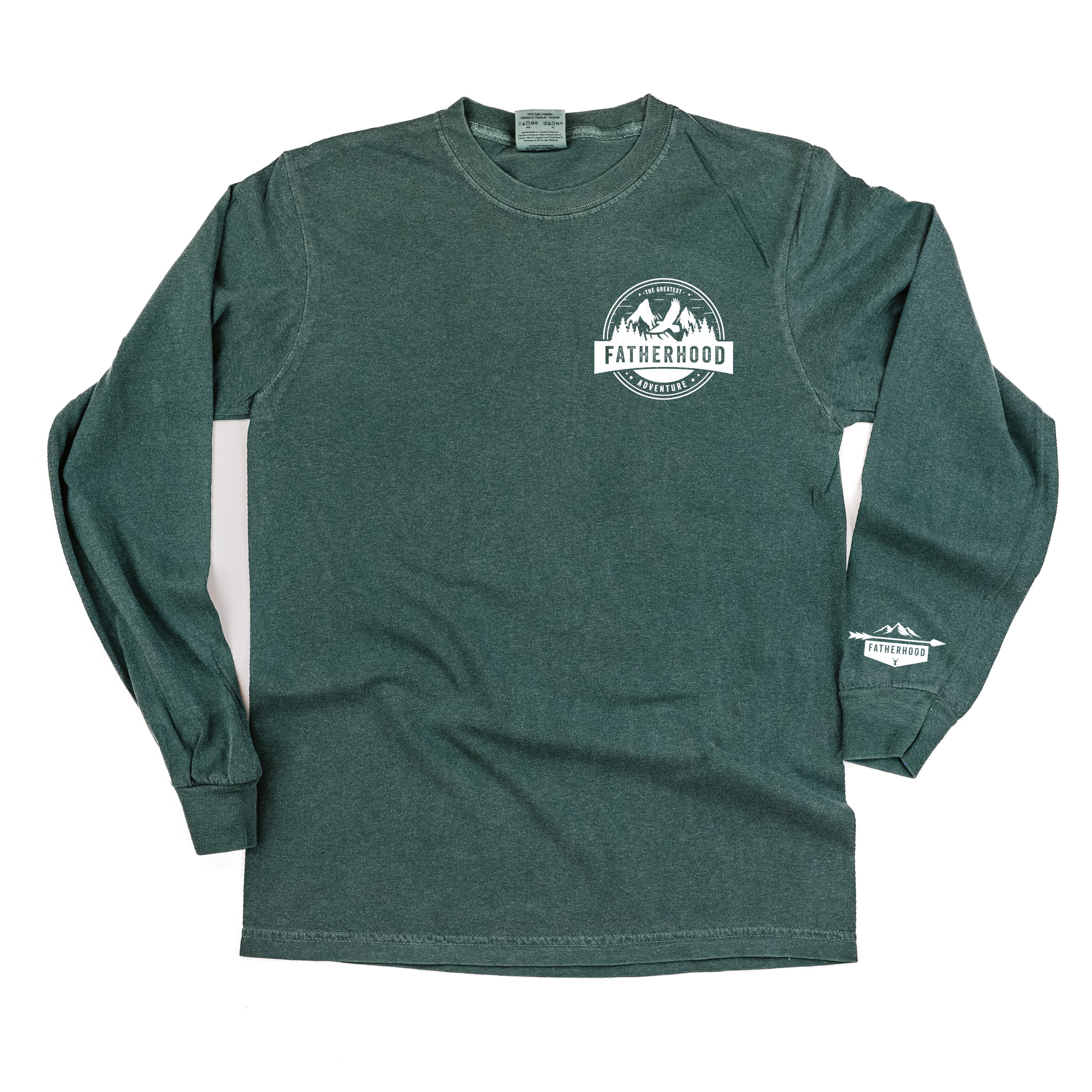 Fatherhood - The Greatest Adventure (wd) - Long Sleeve Comfort Colors Tee