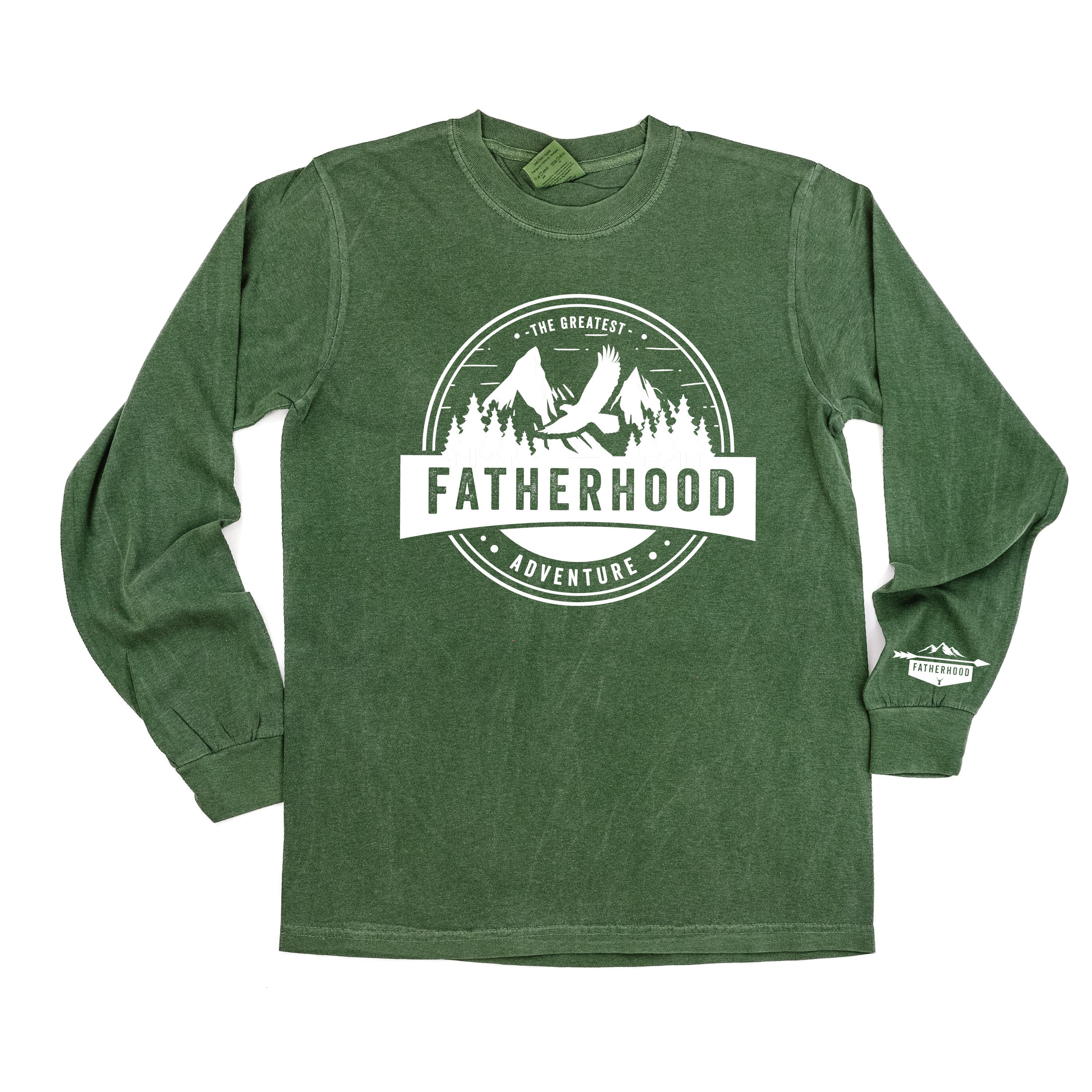 Fatherhood - The Greatest Adventure (wd) - Long Sleeve Comfort Colors Tee