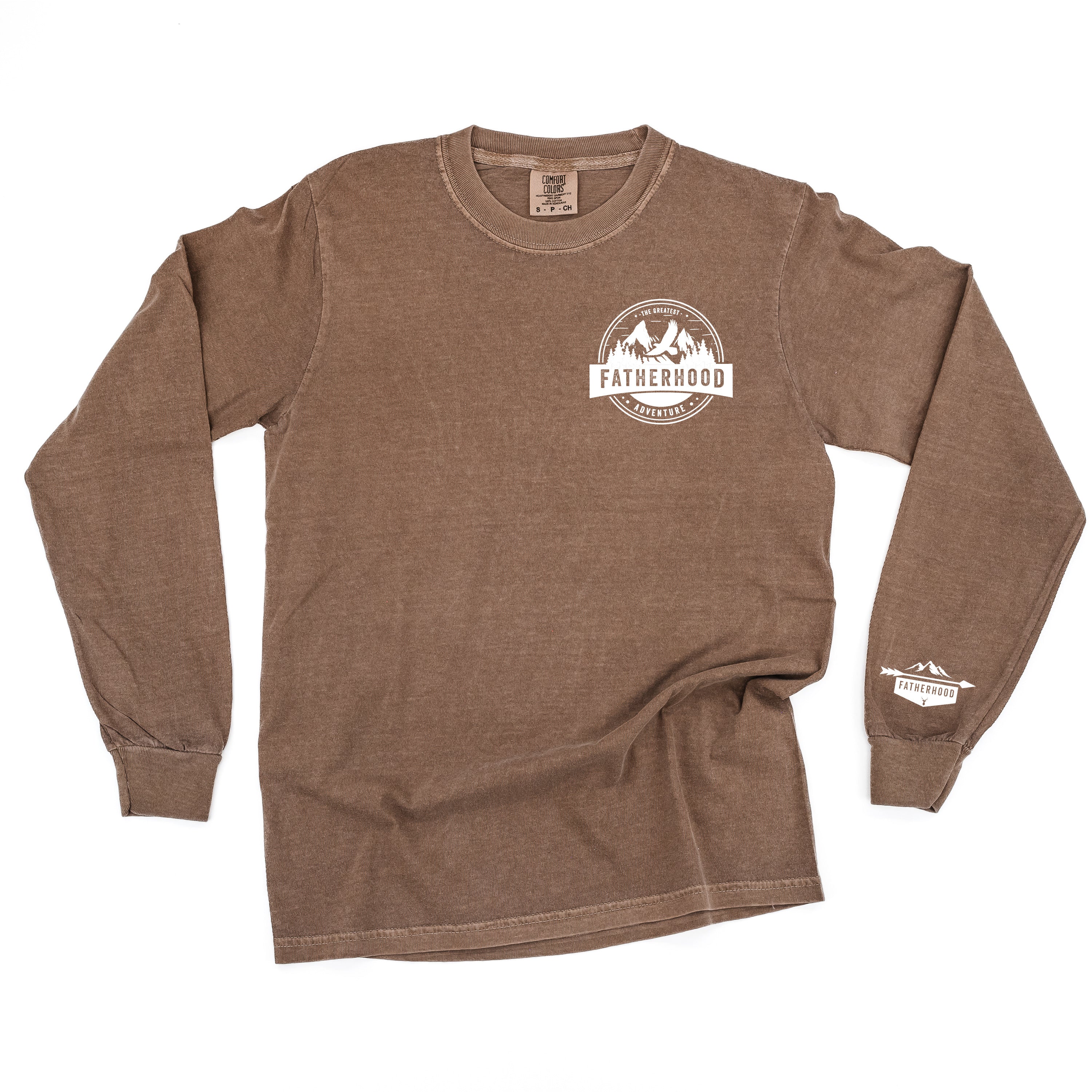Fatherhood - The Greatest Adventure (wd) - Long Sleeve Comfort Colors Tee