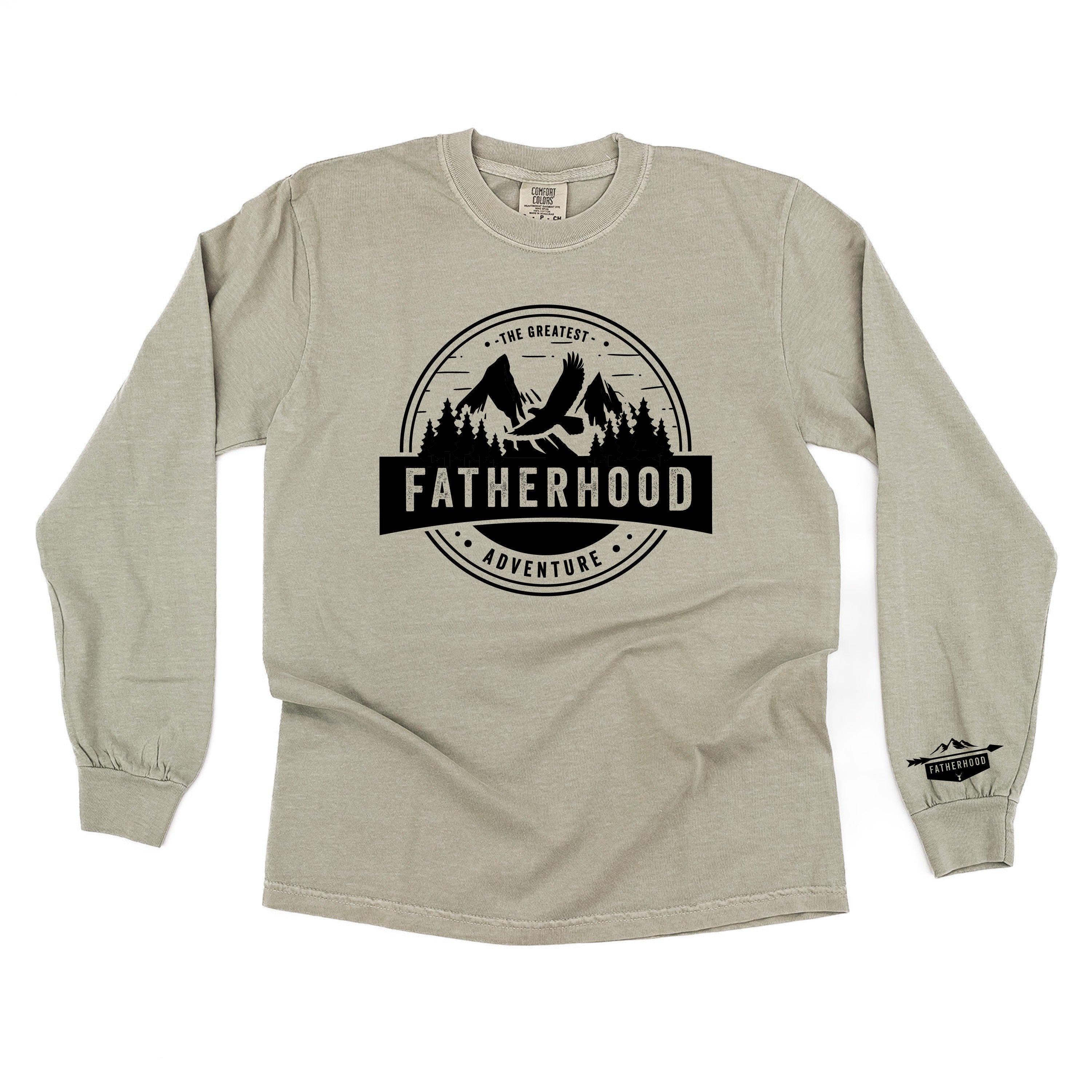 Fatherhood - The Greatest Adventure (wd) - Long Sleeve Comfort Colors Tee