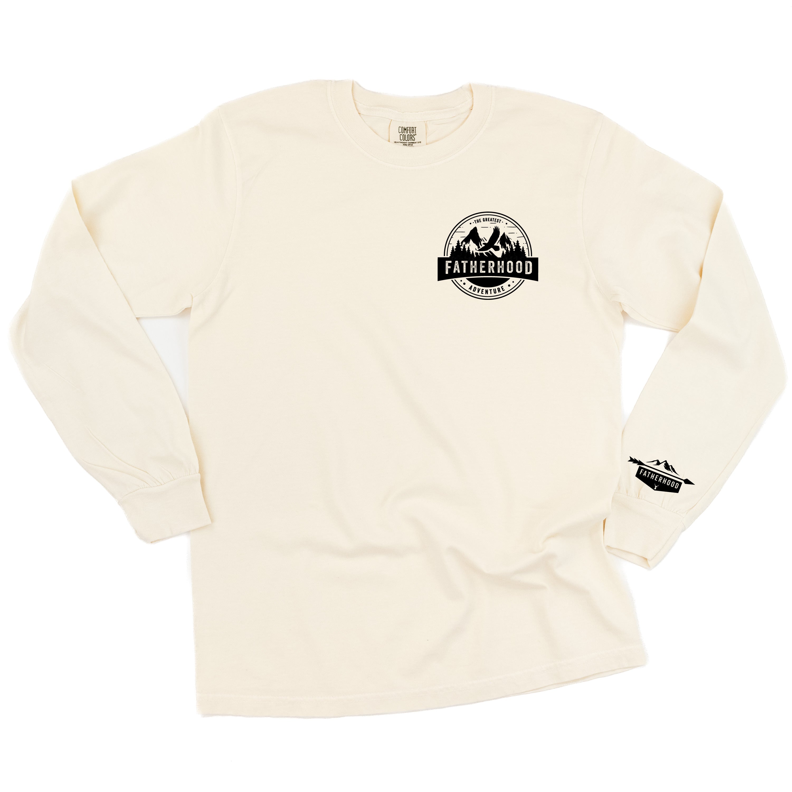 Fatherhood - The Greatest Adventure (wd) - Long Sleeve Comfort Colors Tee