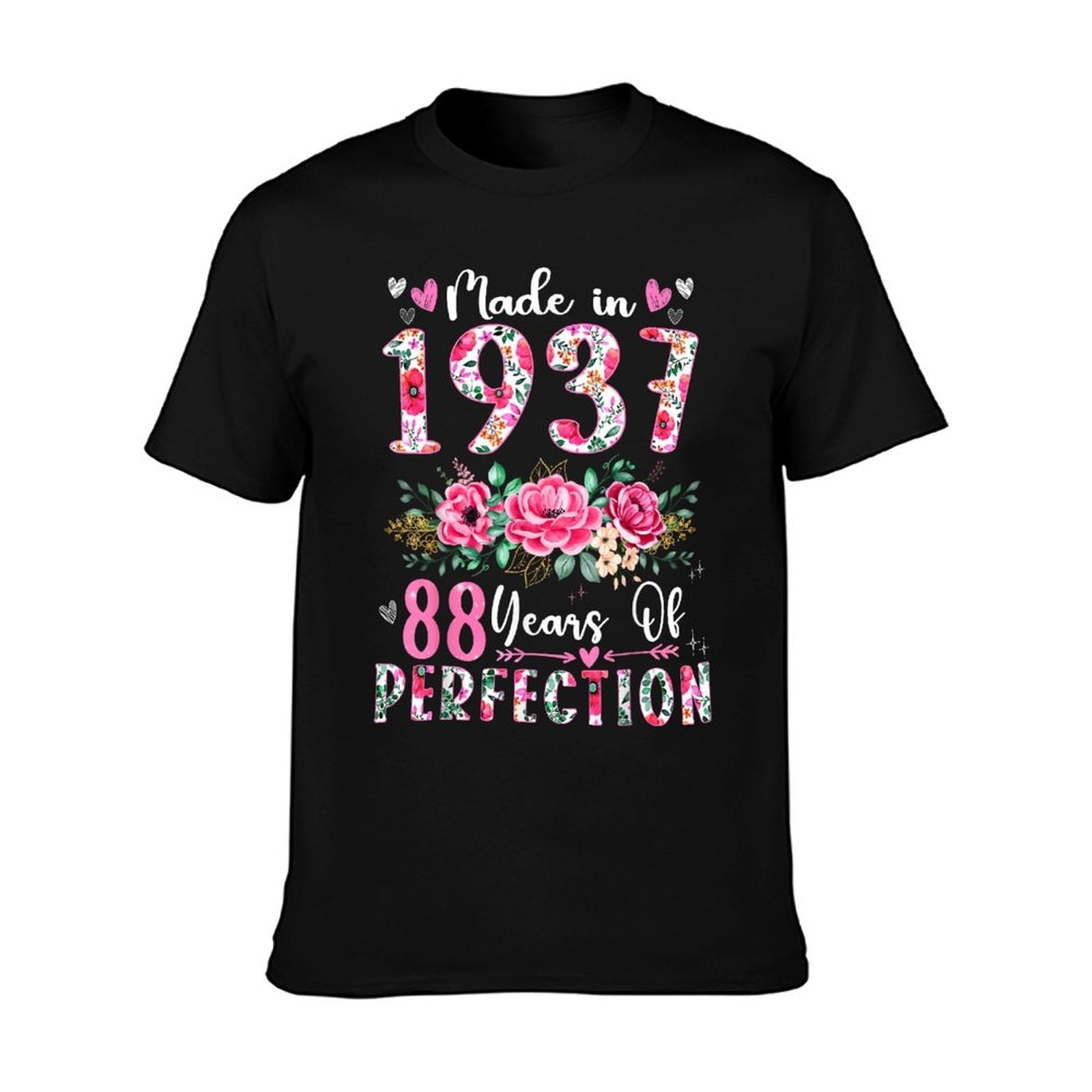 88 Year Old Made In 1937 Floral 88th Birthday Women T-Shirt