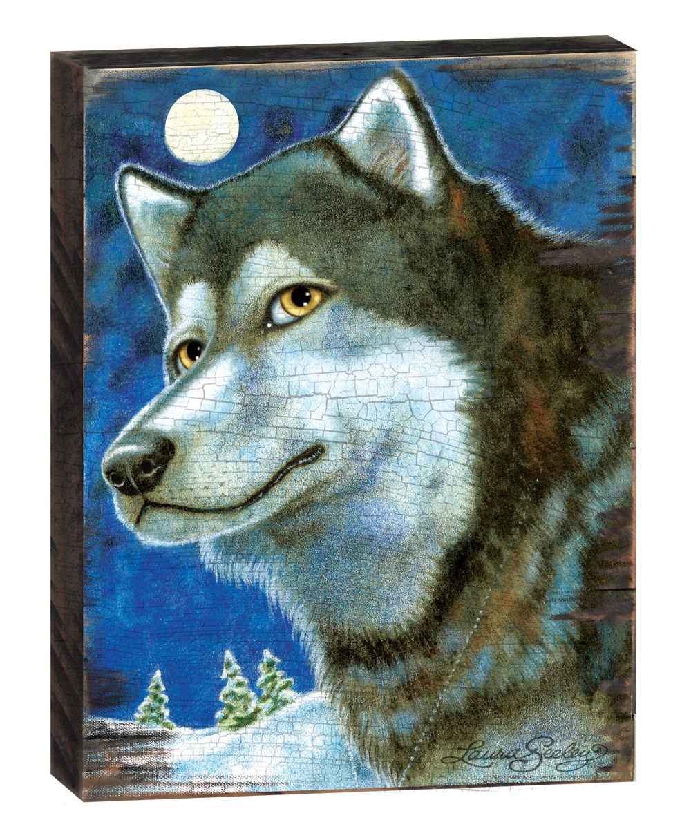 Snow Tracks Wooden Wall Art by Laura Seeley - Pets Dog and Cats Decor - 8511114B