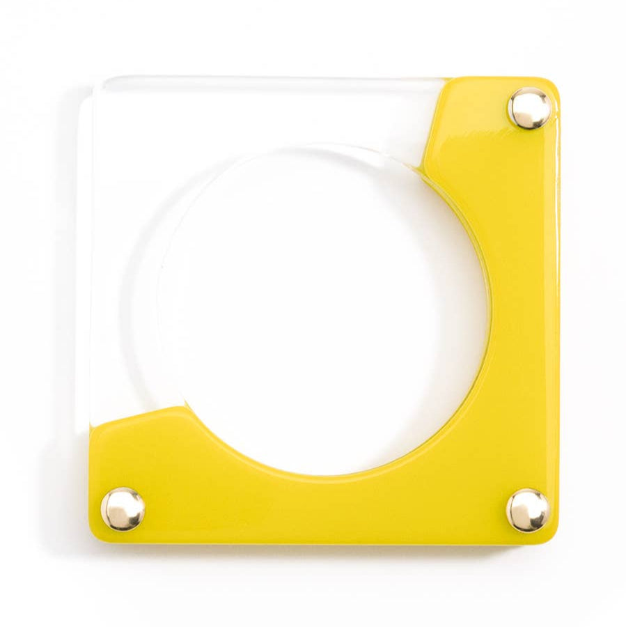 Resin Square Bangle - YELLOW