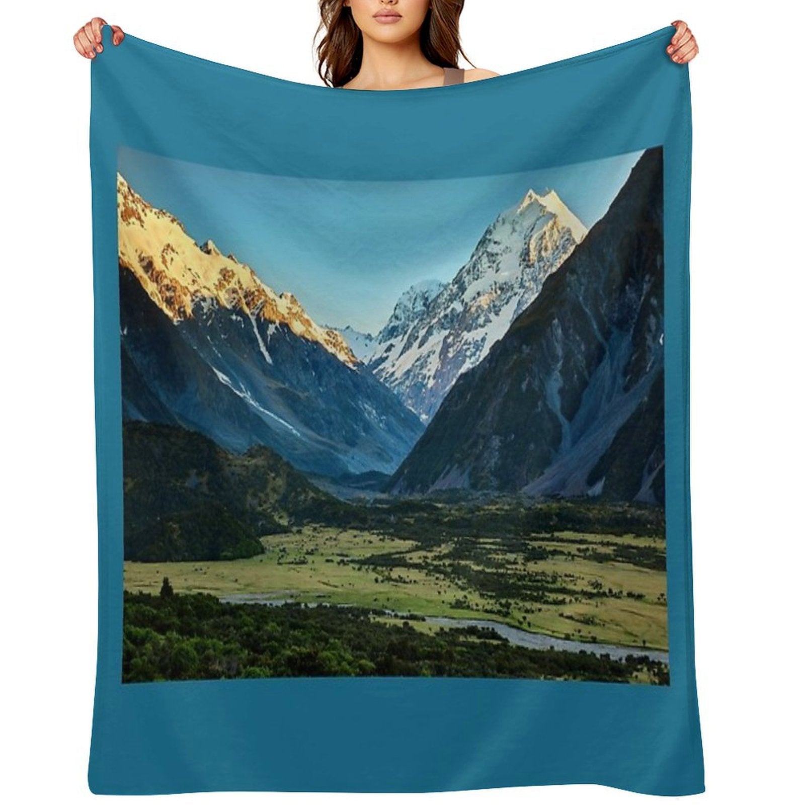 Aoraki Mt Cook Throw Blanket