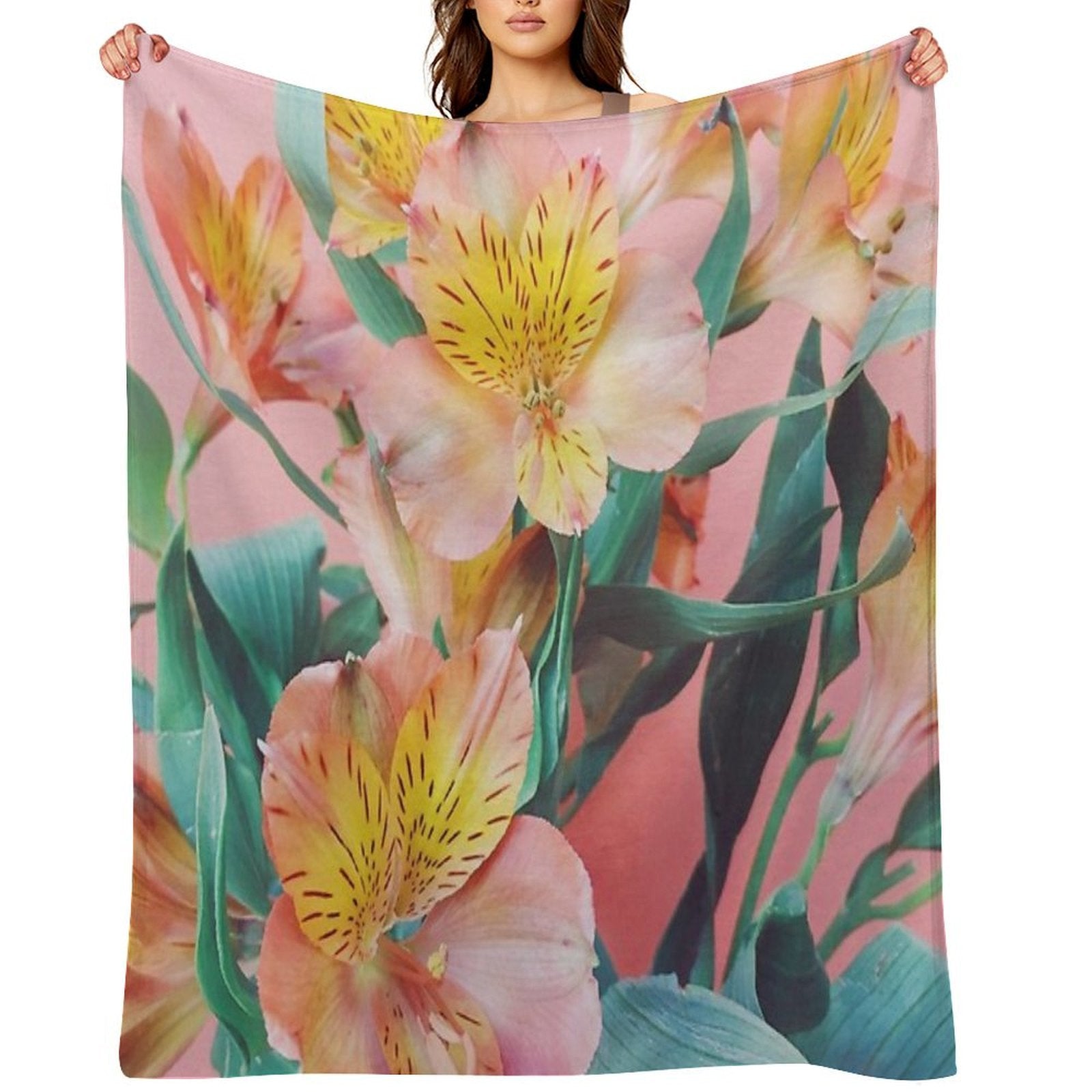 Spring Bouquet Throw Blanket