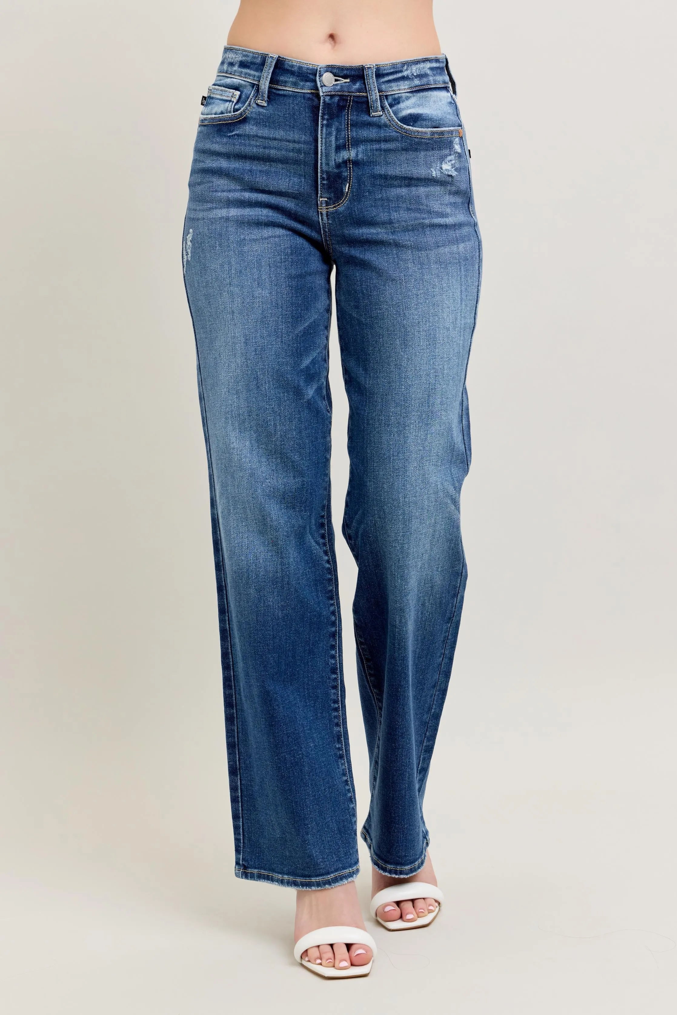 Judy Blue Plus Size High Waist 90s Straight Leg Jeans