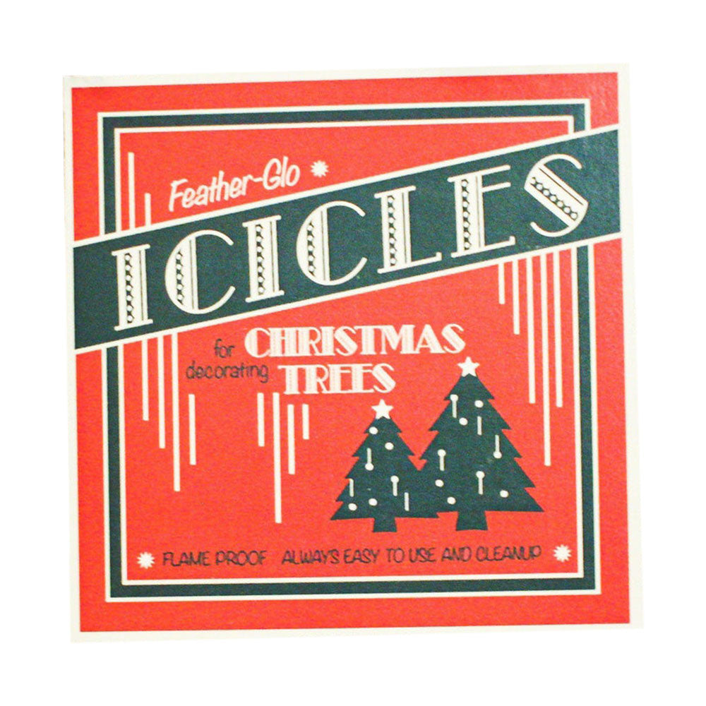 Feather-Glo Icicles Christmas Sign Decor Wood Cutout