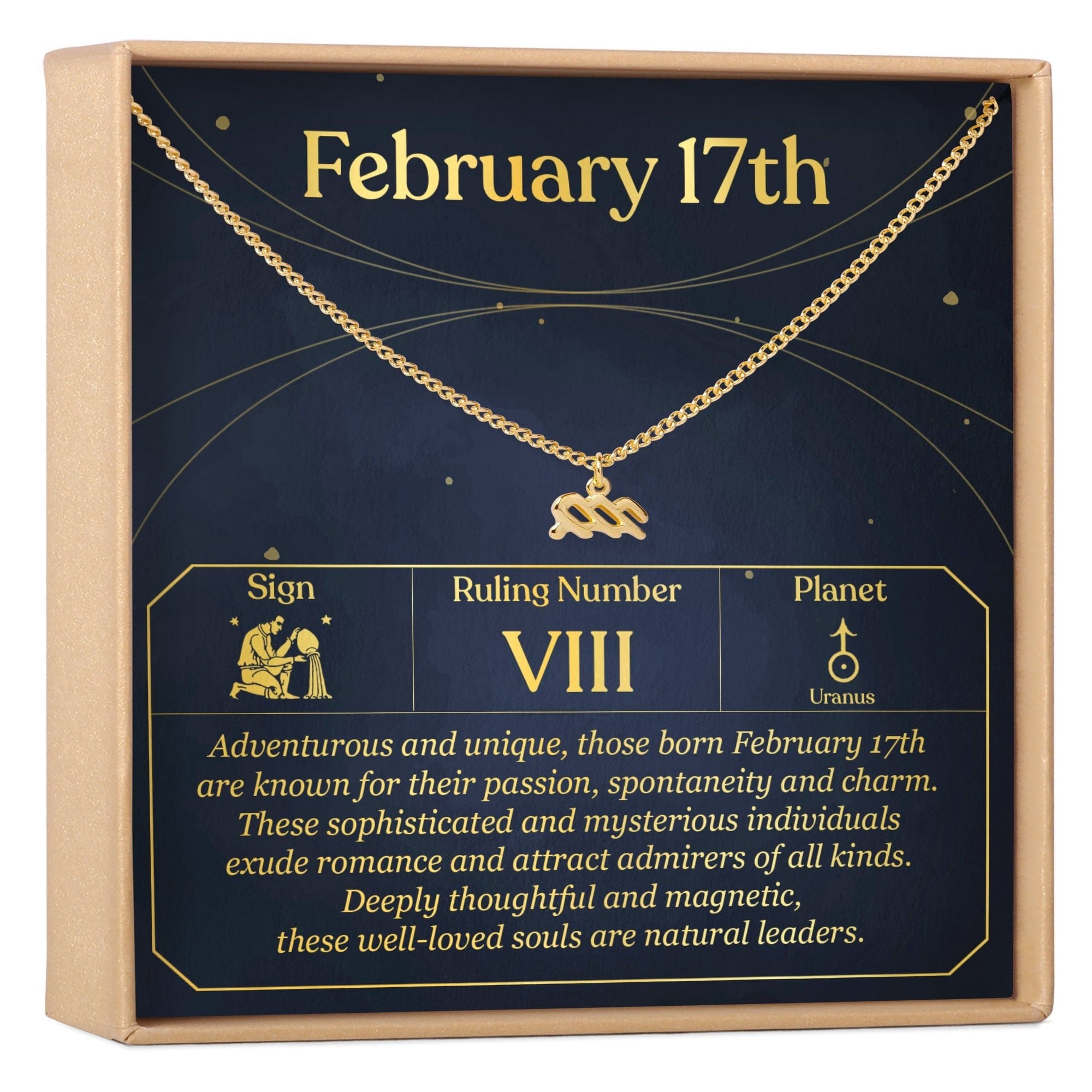 FEBRUARY 17TH AQUARIUS NECKLACE